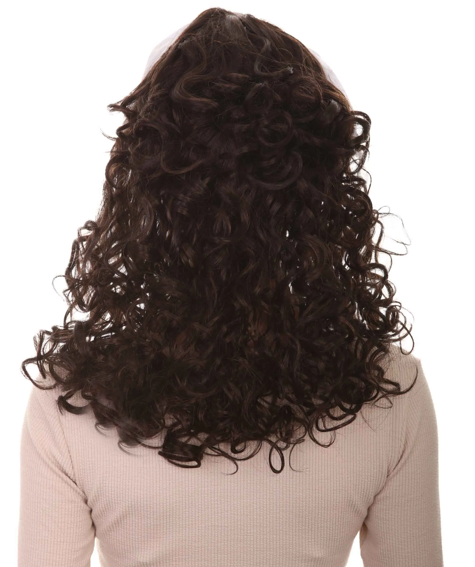 60's Homemaker Womens Wig | Dark Brown Vintage Wig | Premium Breathable Capless Cap