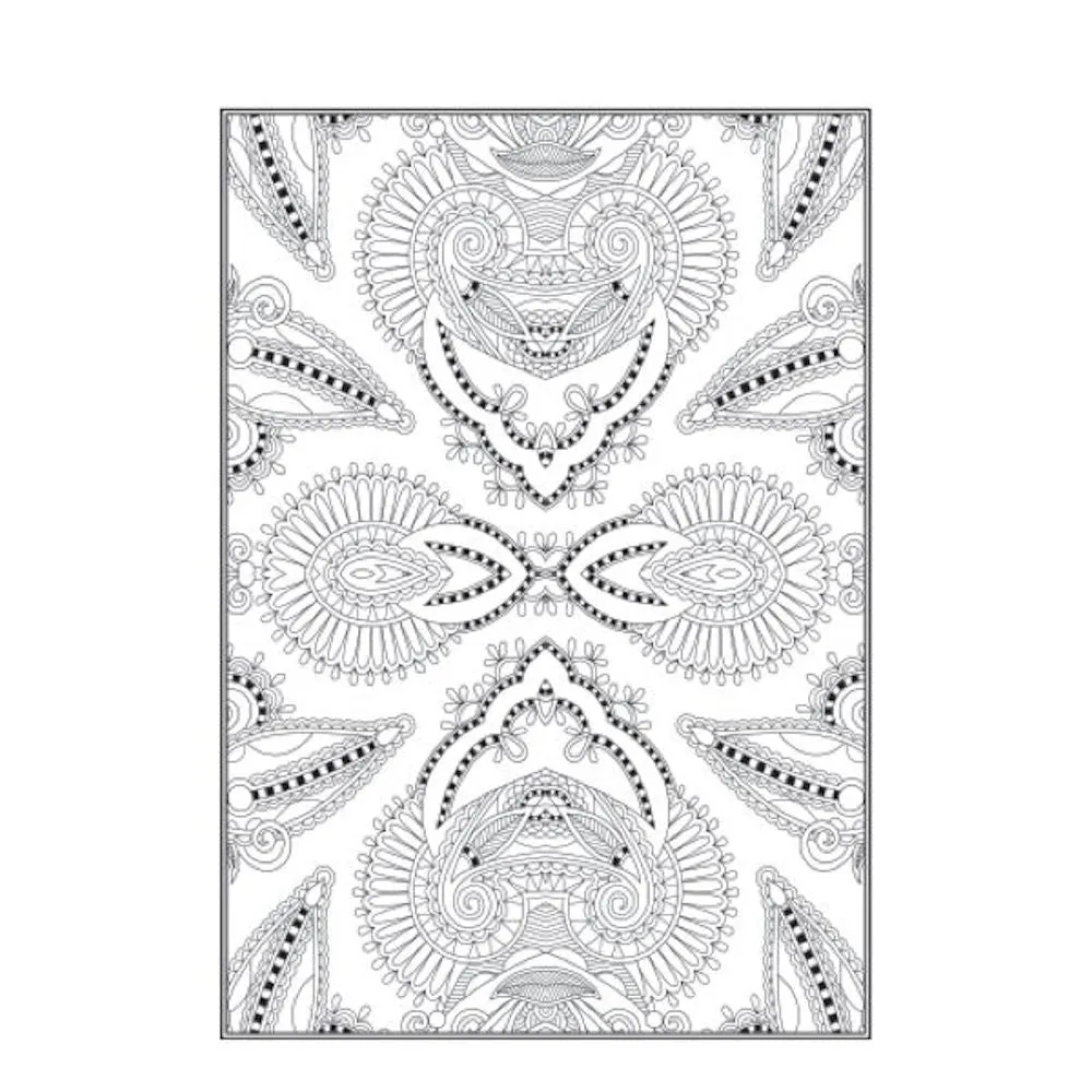 A4 Patterns Floral Designs Colouring Book - Assorted Variety of Intricate Patterns High Quality Relaxing