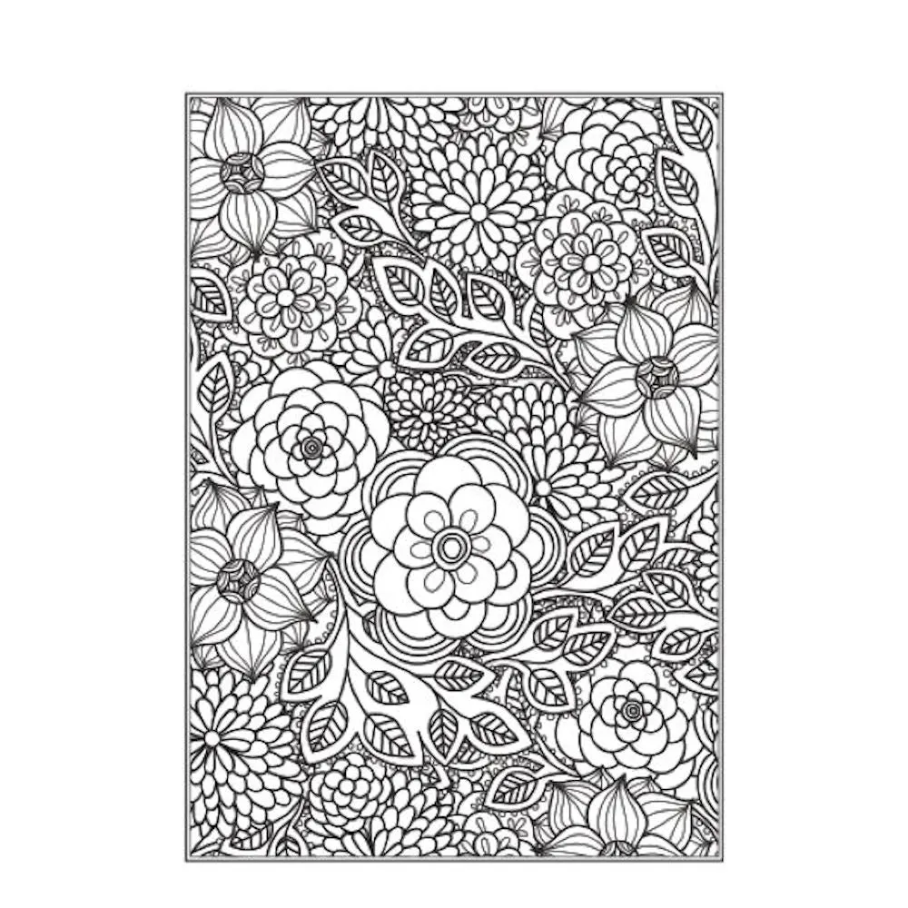 A4 Patterns Floral Designs Colouring Book - Assorted Variety of Intricate Patterns High Quality Relaxing