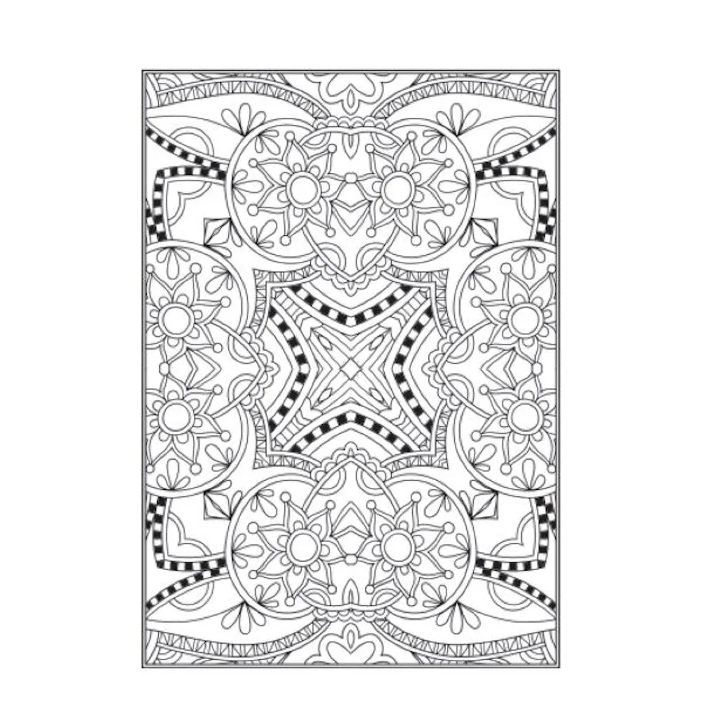 A4 Patterns Floral Designs Colouring Book - Assorted Variety of Intricate Patterns High Quality Relaxing