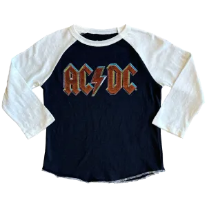 AC/DC Long Sleeve Raglan Tee - Vintage Black