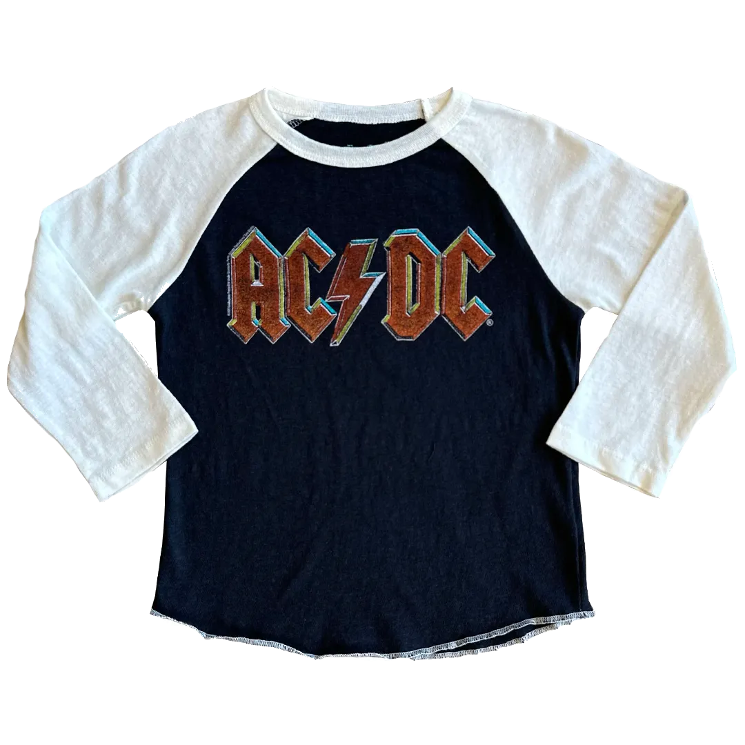AC/DC Long Sleeve Raglan Tee - Vintage Black