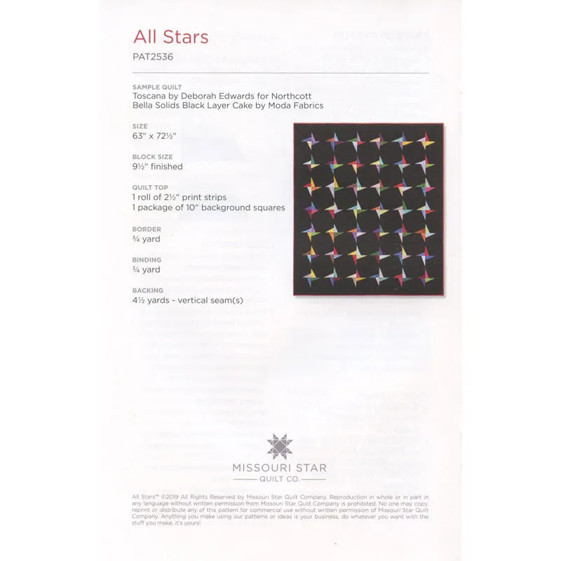 All Stars Quilt Pattern by Missouri Star