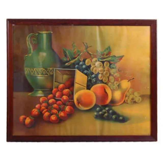 Antique 1906 Print Framed California Fruits James Lee 3122