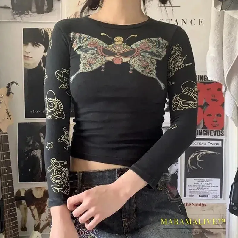 Authentic 90s Vintage Emo and Grunge Tees for Ladies