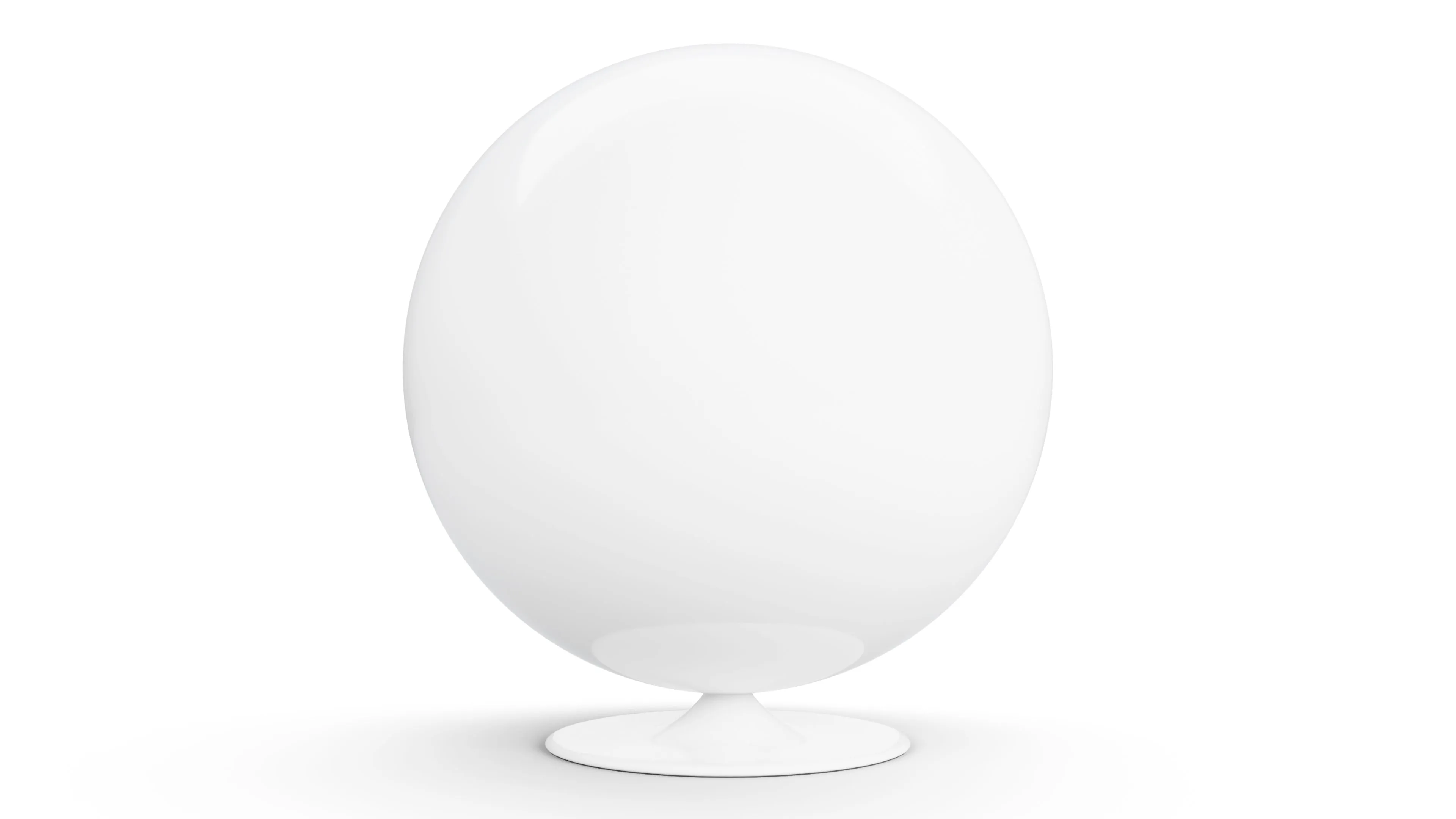 Ball - Ball Chair, Bold Red Wool and White