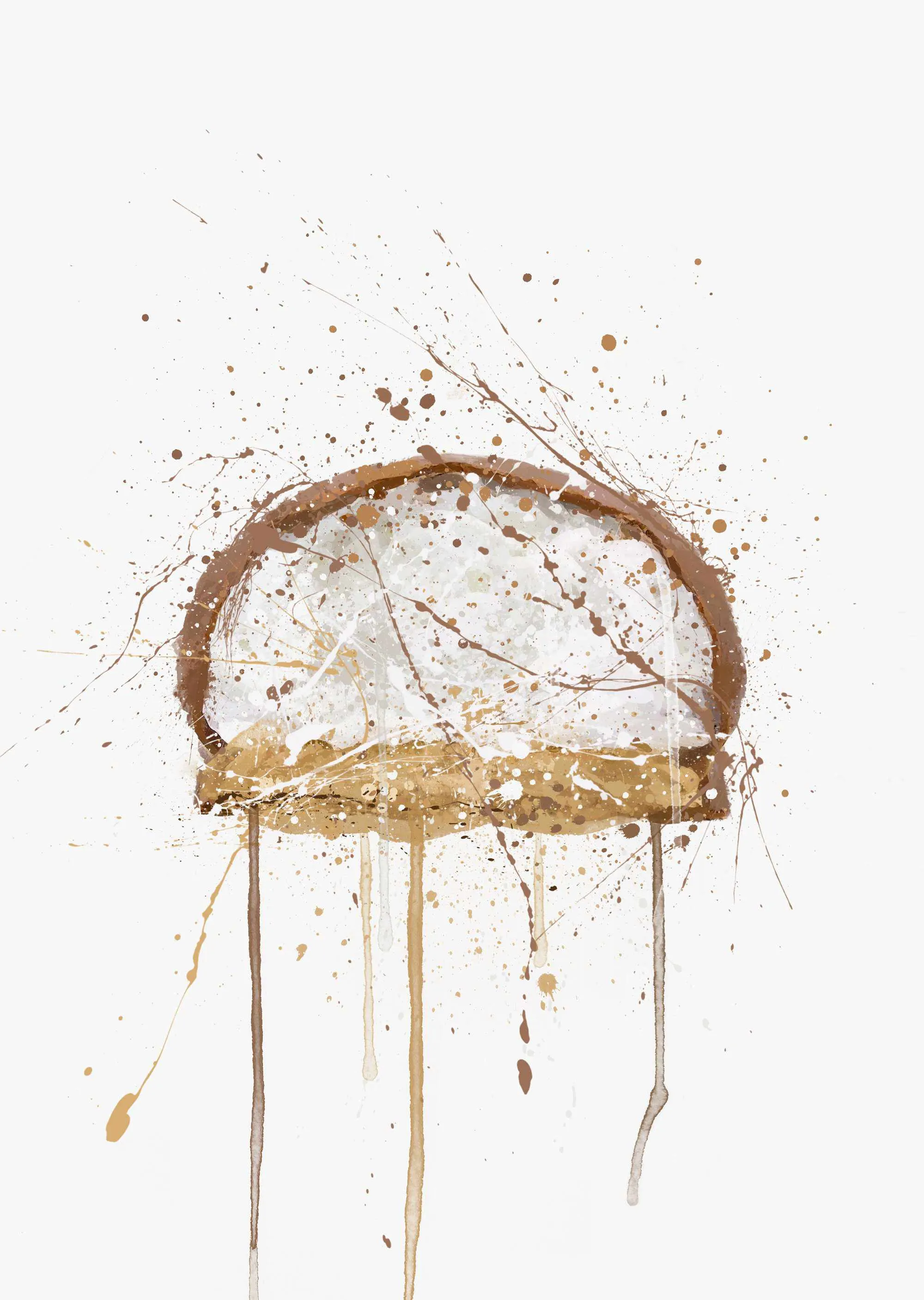 Cake Wall Art Print 'Mallow Biscuit'