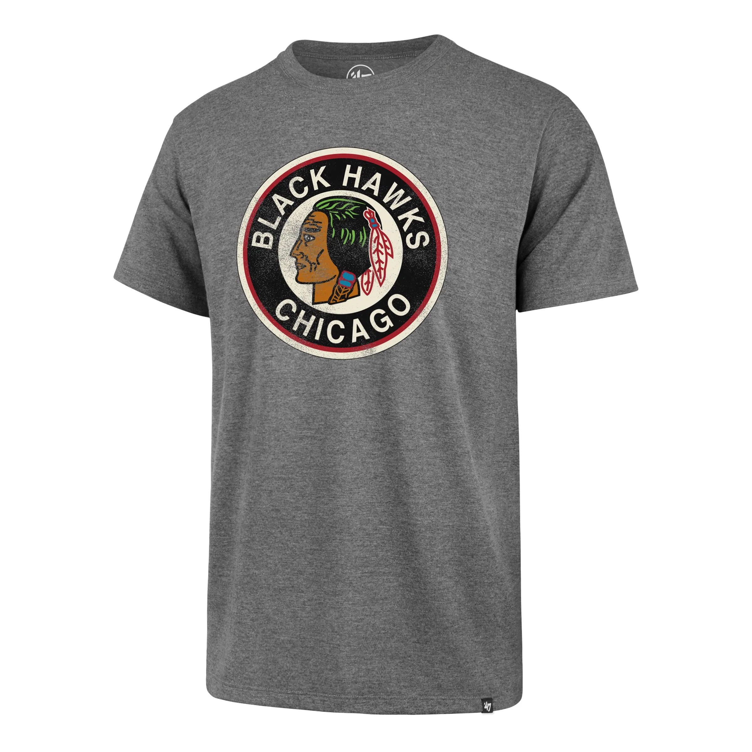 Chicago Blackhawks Slate Grey 1937 Logo Club Tee