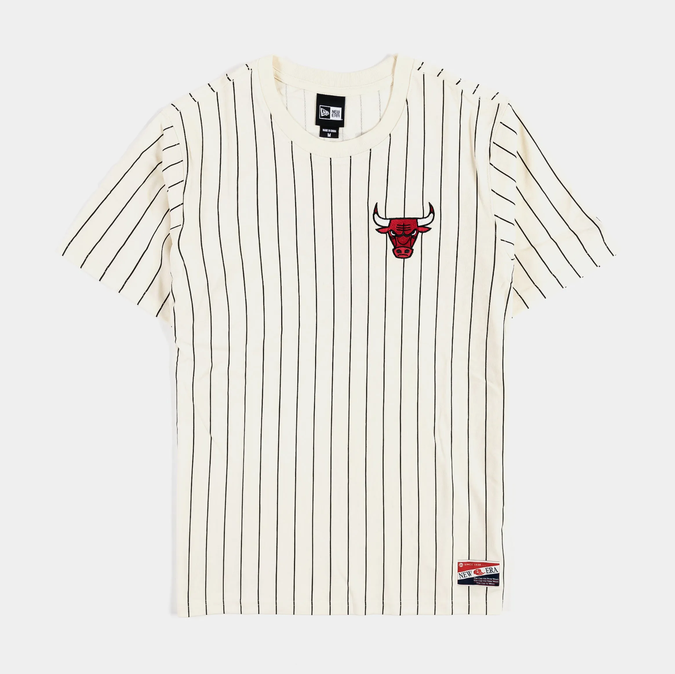 Chicago Bulls Throwback Mens Short Sleeve Shirt (Beige)