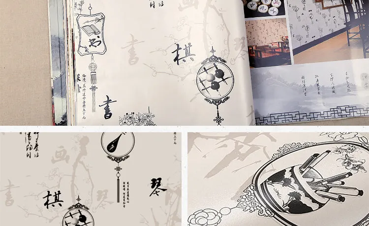 Classic Chinoiserie Wallpaper Chinese Style Wallcovering (5.3 ㎡)