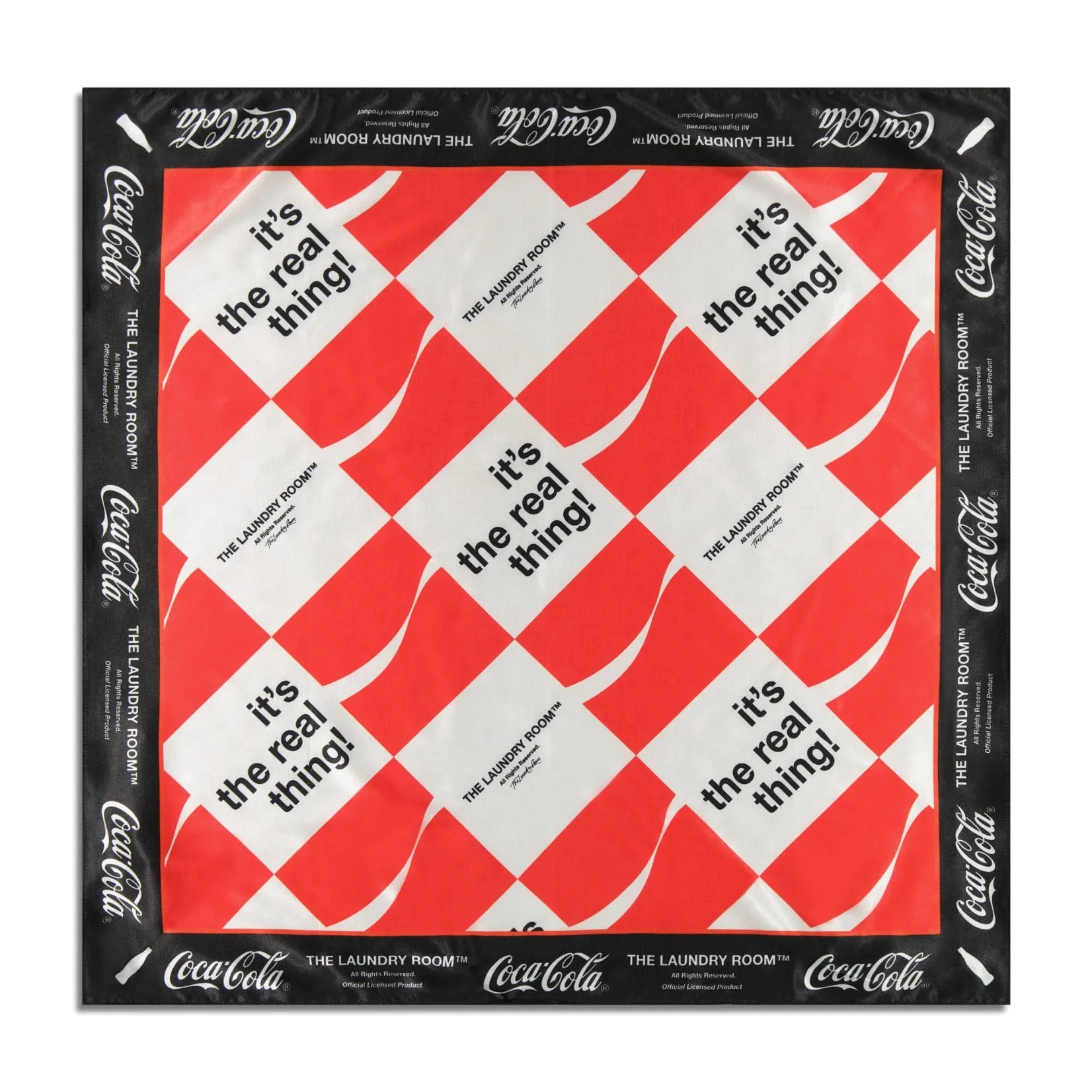 Coca Cola Real Thing  - Silky Bandana - Red & White
