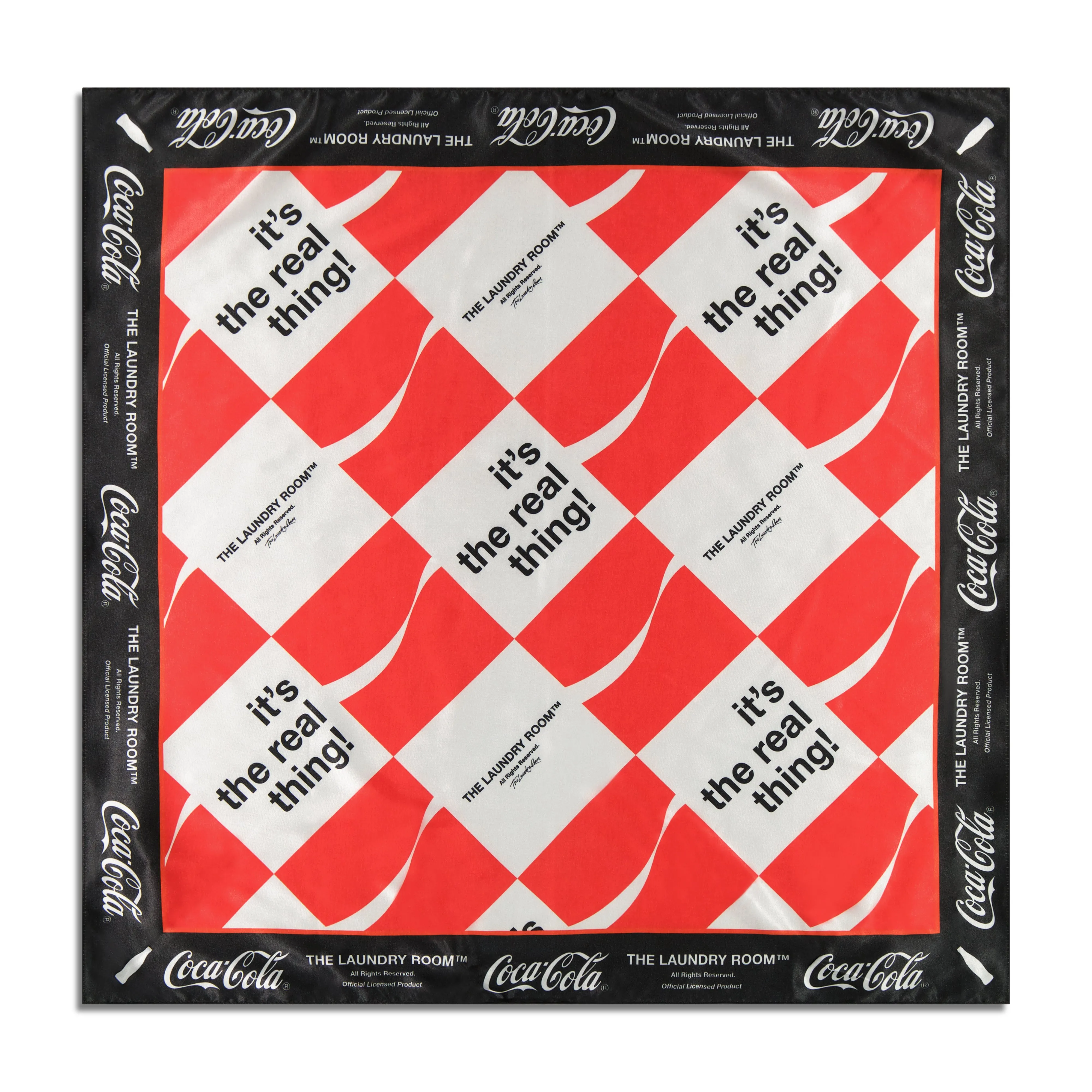 Coca Cola Real Thing  - Silky Bandana - Red & White