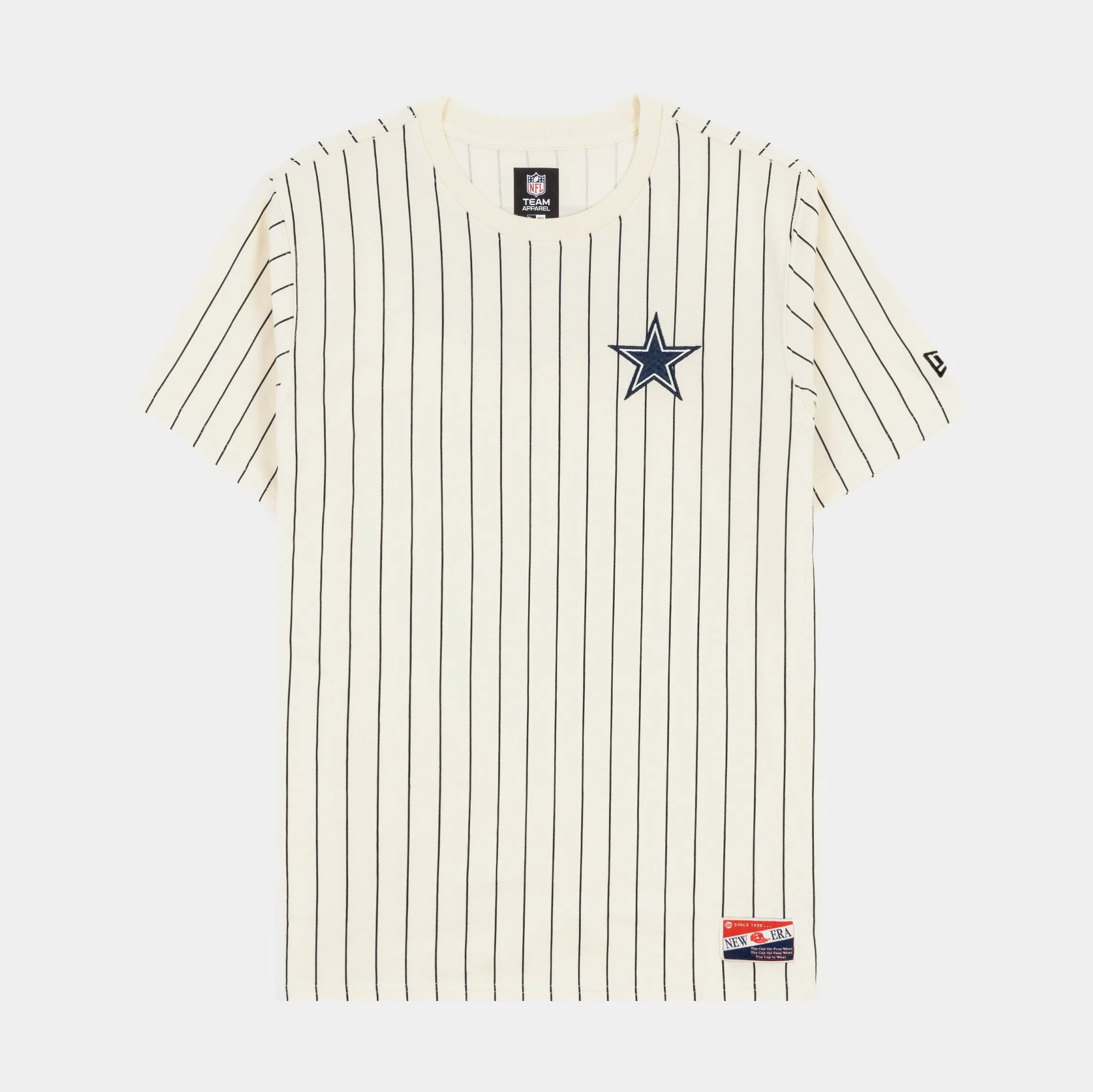 Dallas Cowboys Throwback Mens Short Sleeve Shirt (Beige/Blue)