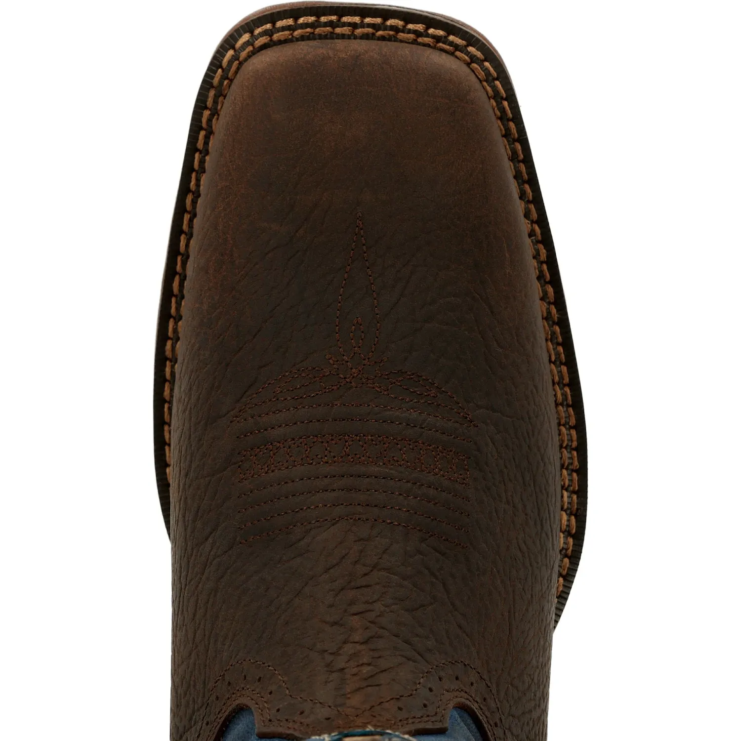 Durango Mens Rebel Western Dark Brown/Vintage Flag Leather Cowboy Boots