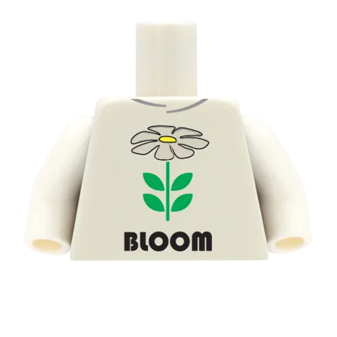 Flower Power Longsleeve T-Shirts (Choice of Three Designs) - Custom Design Minifigure Torso
