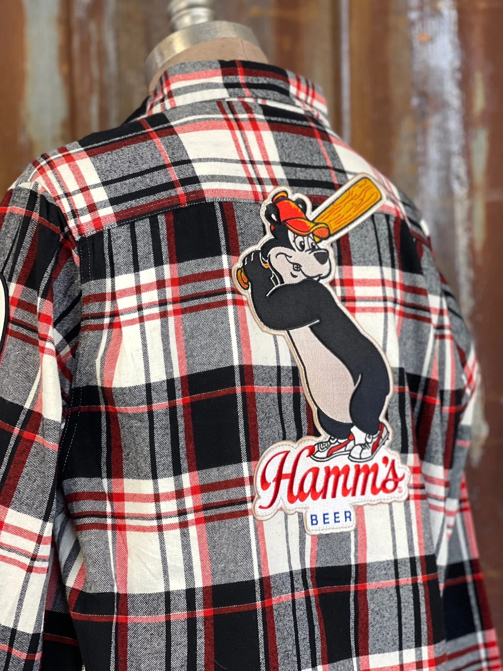 Hamm's Baseball Bear Flannel- Licorice Whip