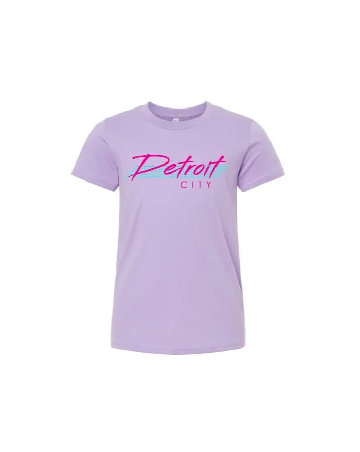 Ink Detroit - Retro 80s 90s Youth T-Shirt - Lavender