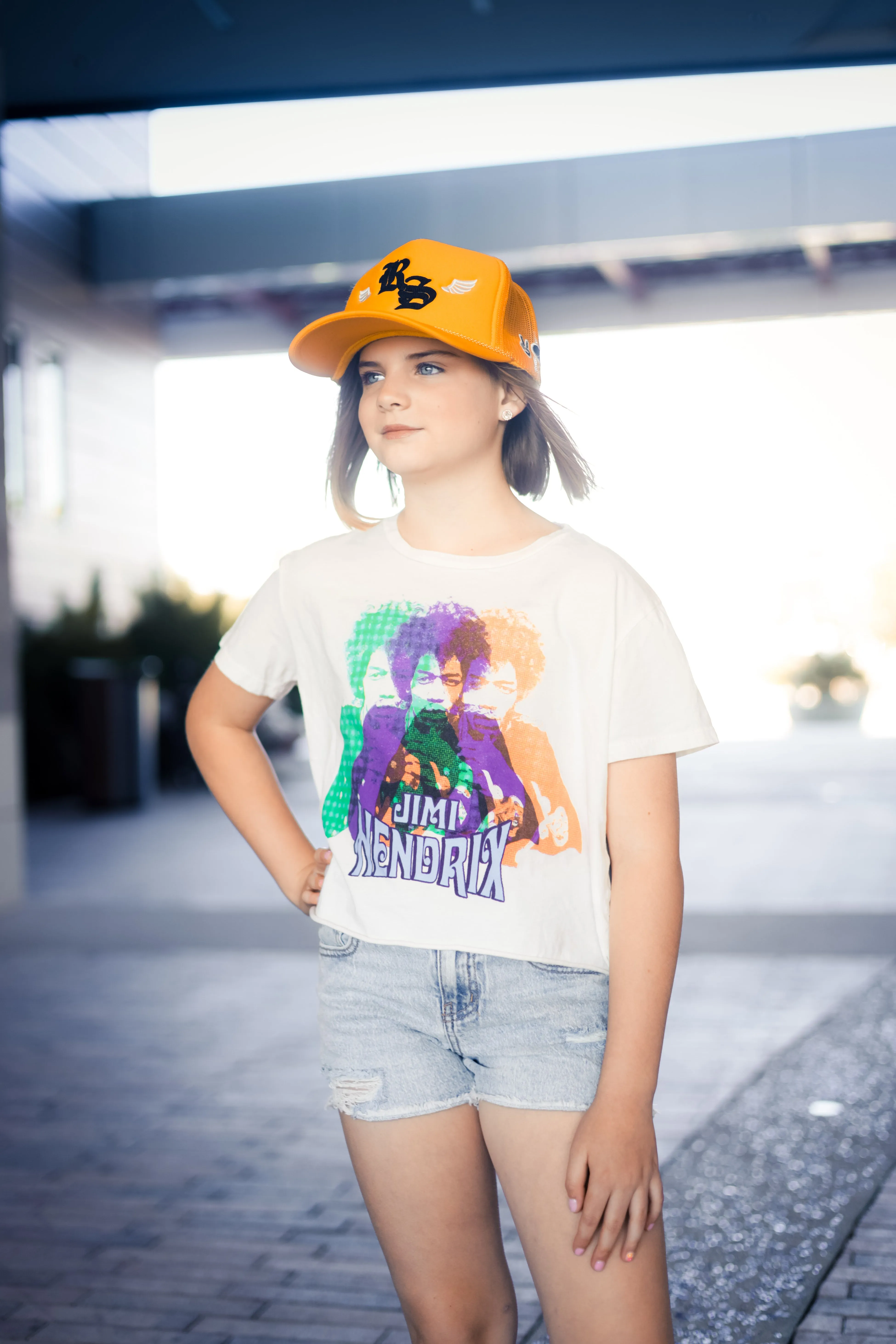 Jimi Hendrix Note Quite Crop Organic Tee