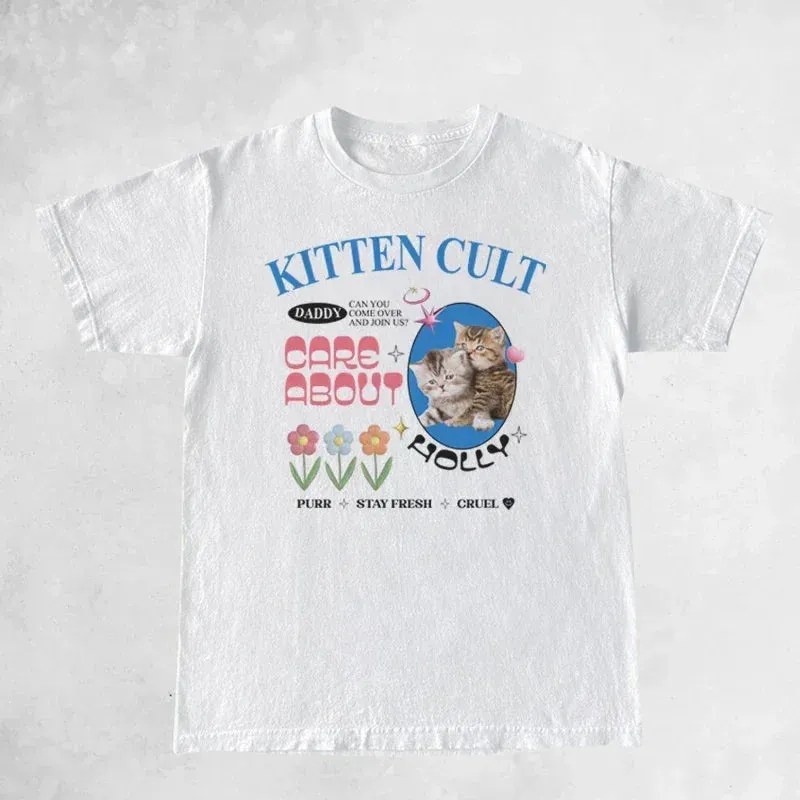 Kitten Cult Vintage Style T-Shirt