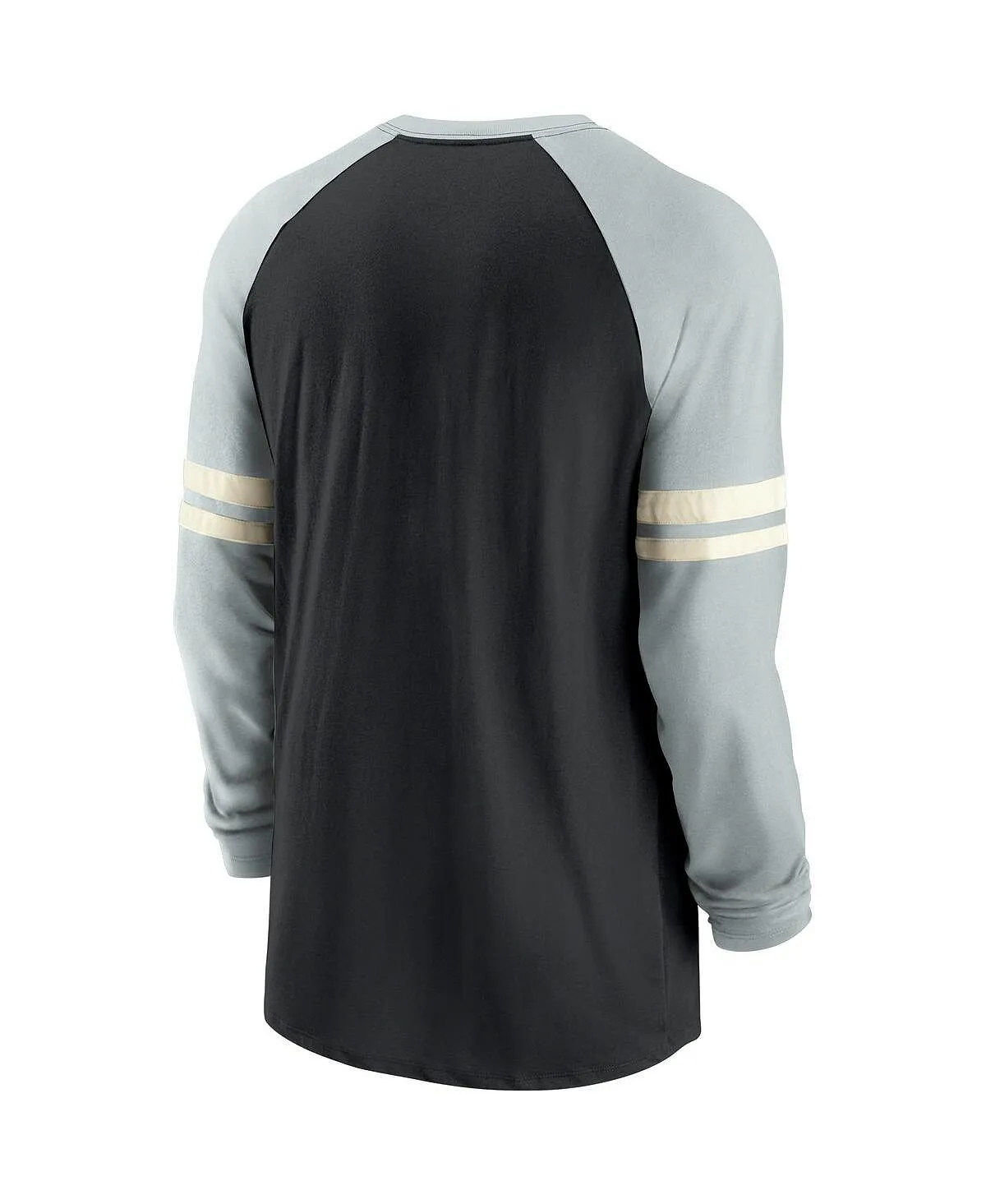 Las Vegas Raiders Nike Men's Black and Silver Long Sleeve Raglan T-Shirt multi