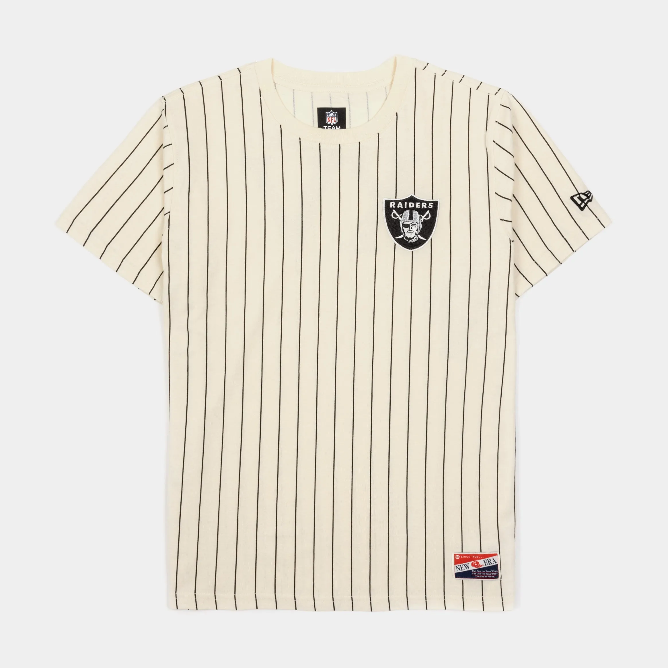 Las Vegas Raiders Throwback Mens Short Sleeve Shirt (Beige/Black)