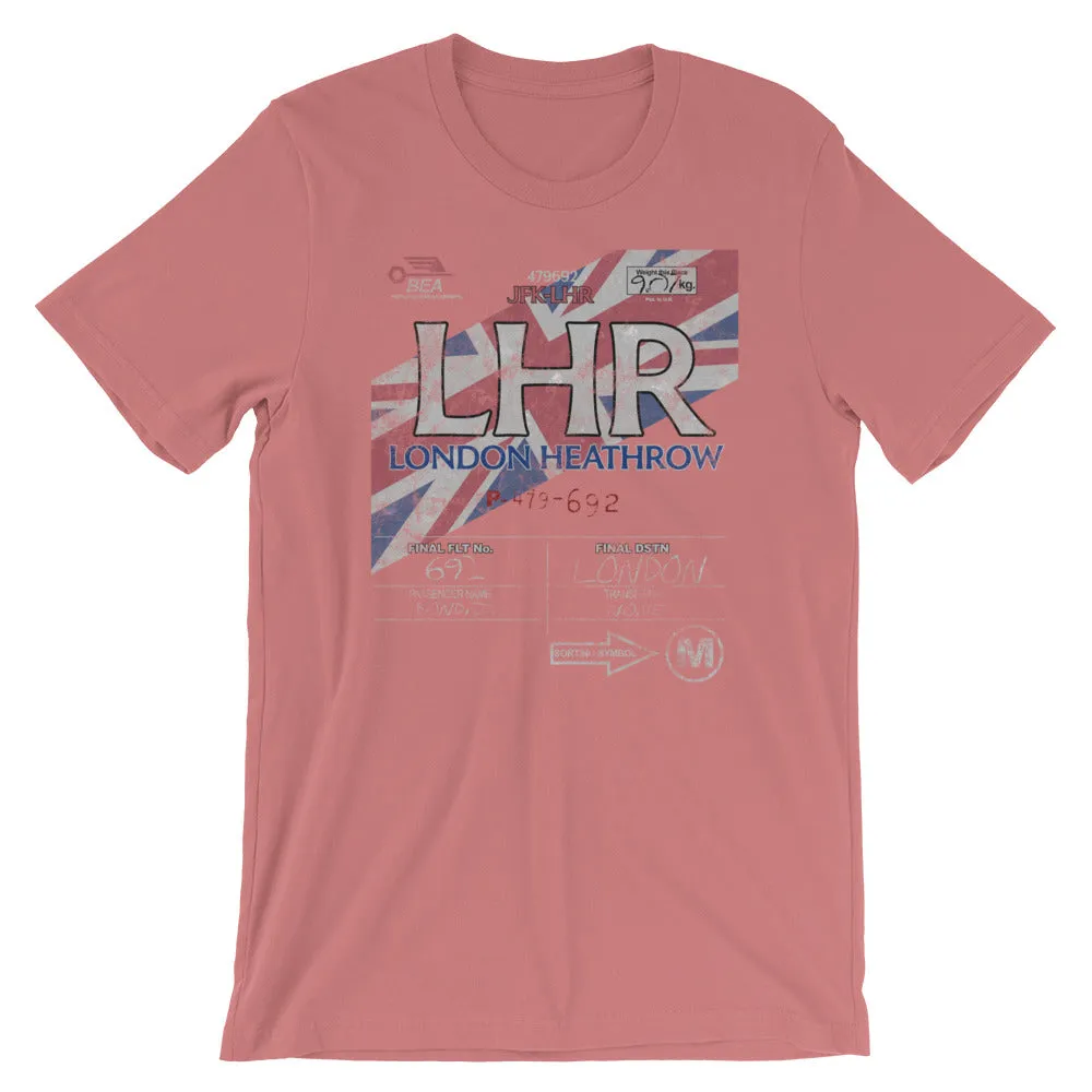 LHR London Heathrow Vintage Airline Tag Tee