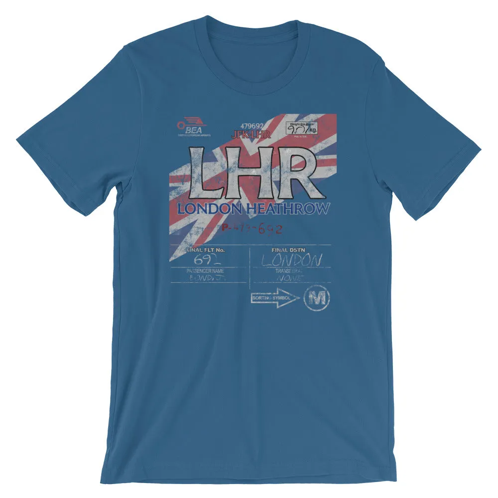 LHR London Heathrow Vintage Airline Tag Tee
