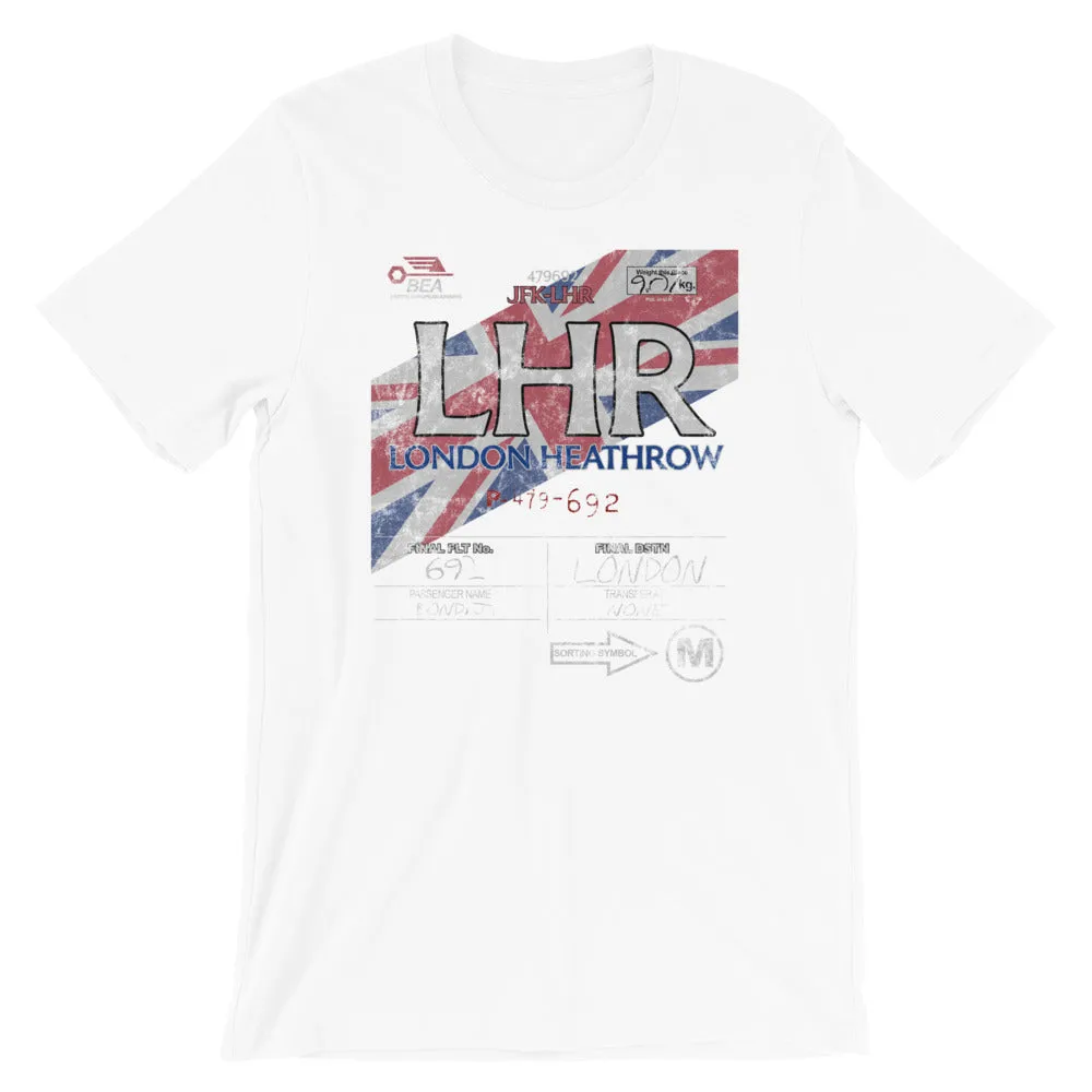 LHR London Heathrow Vintage Airline Tag Tee