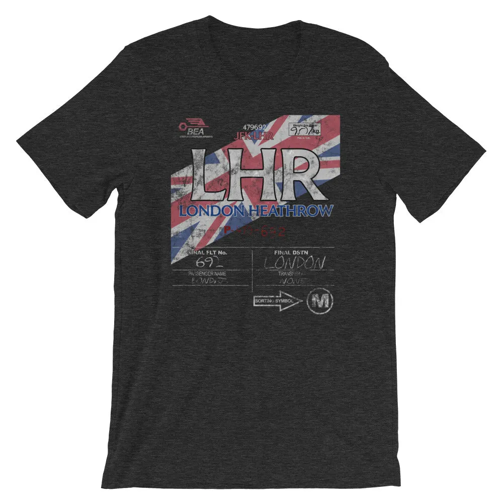 LHR London Heathrow Vintage Airline Tag Tee
