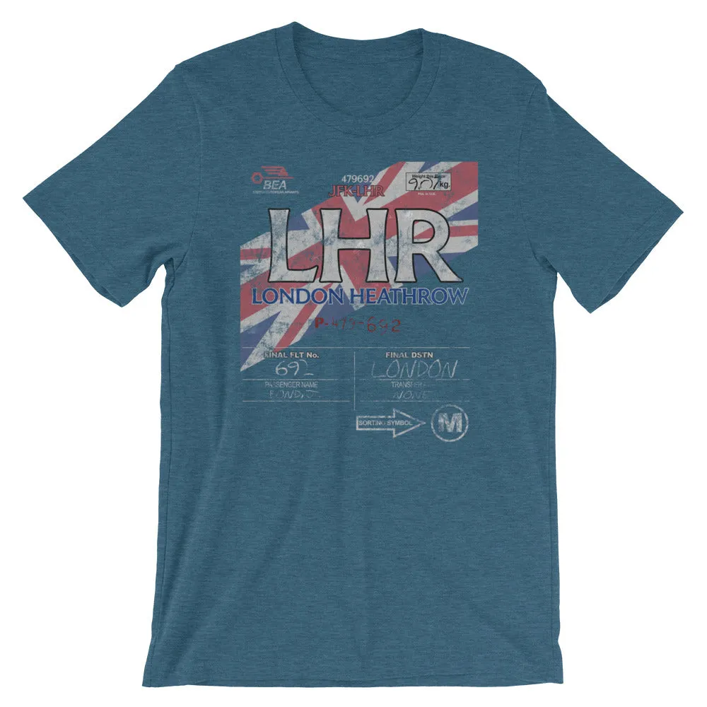 LHR London Heathrow Vintage Airline Tag Tee