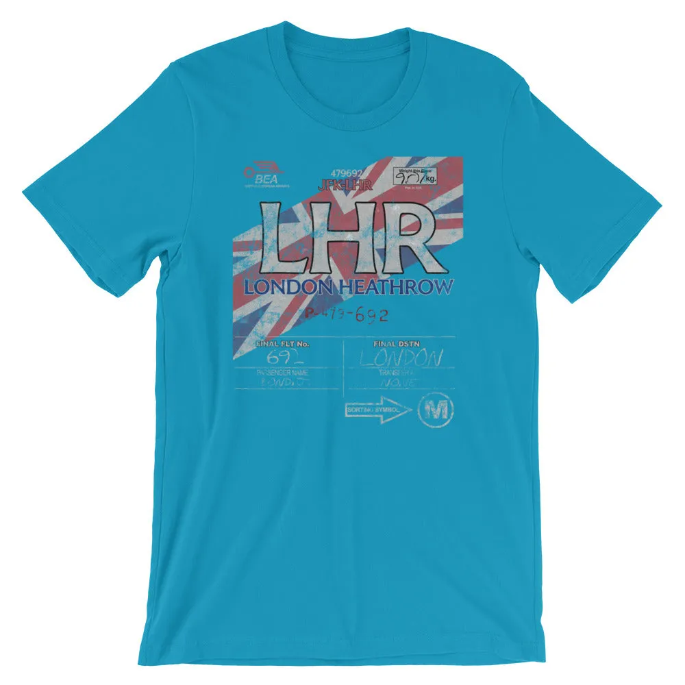 LHR London Heathrow Vintage Airline Tag Tee