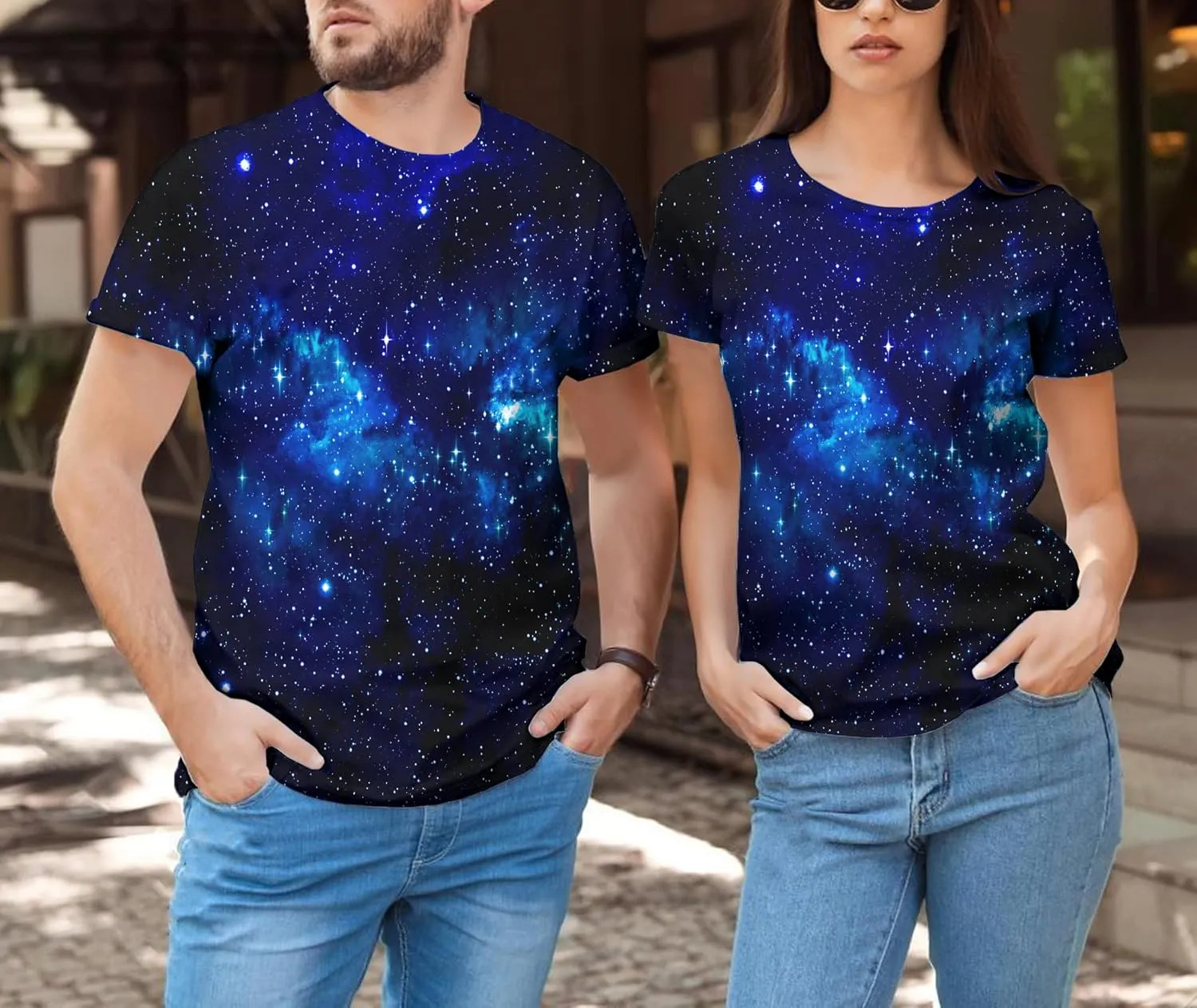 Linnhoy Unisex Men's and Women's Shirts Unisex Fashion Casual Novelty Tees 3D Graphic Adults T-Shirts Teens Tops Size S-XXL