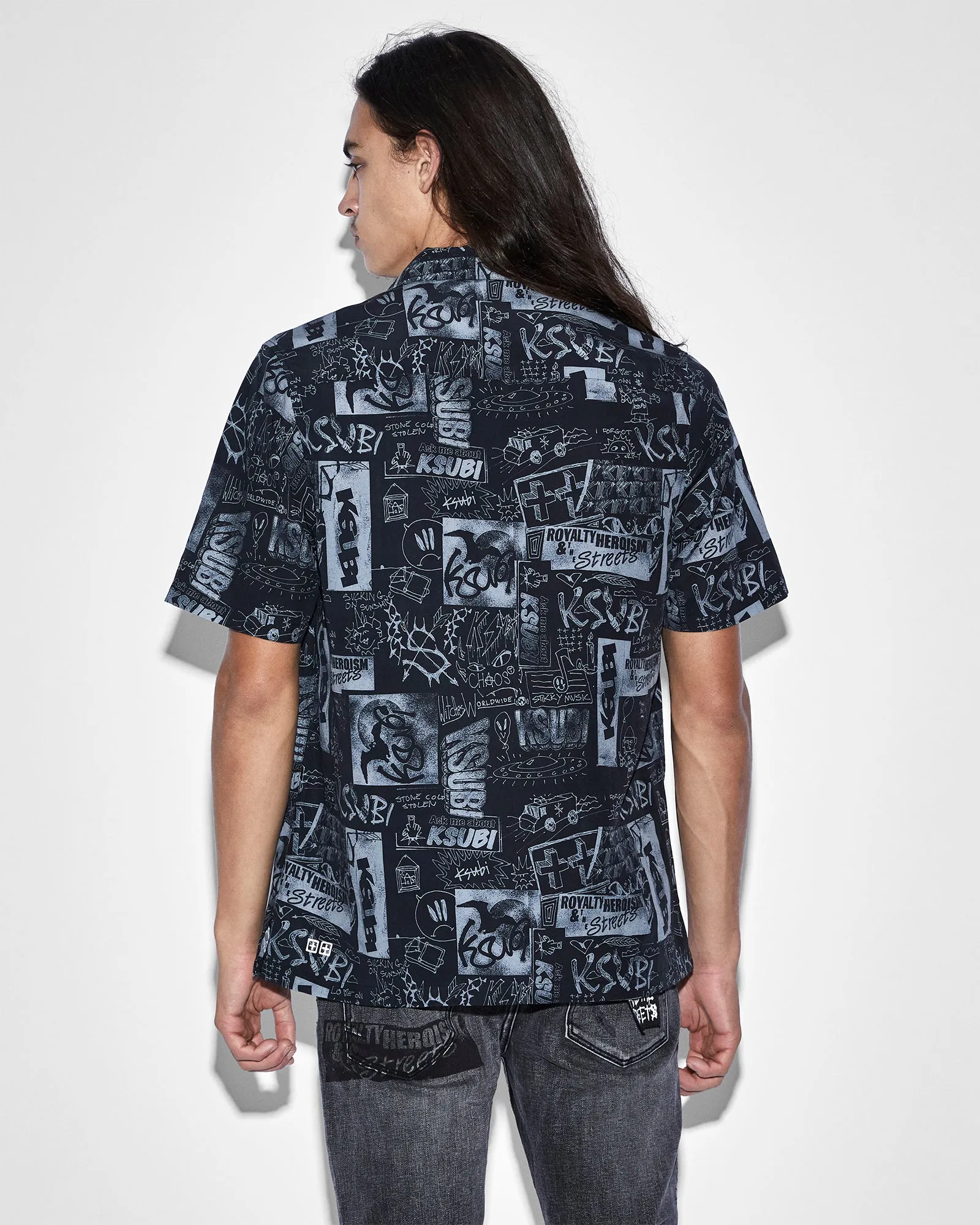 MASH UP RESORT SHIRT BLACK