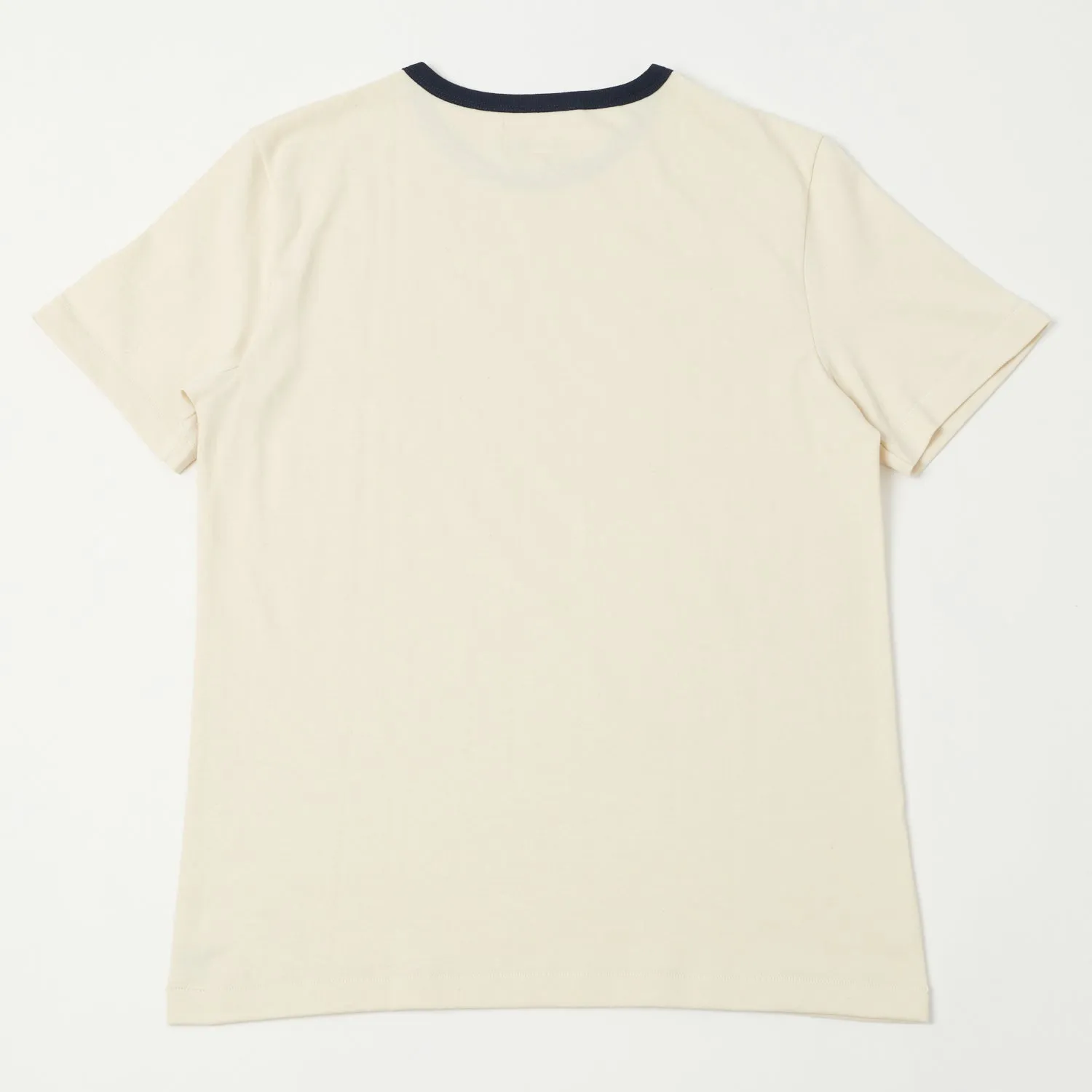 Merz b. Schwanen TR215B Retro Sport Tee - Nature/Ink Blue