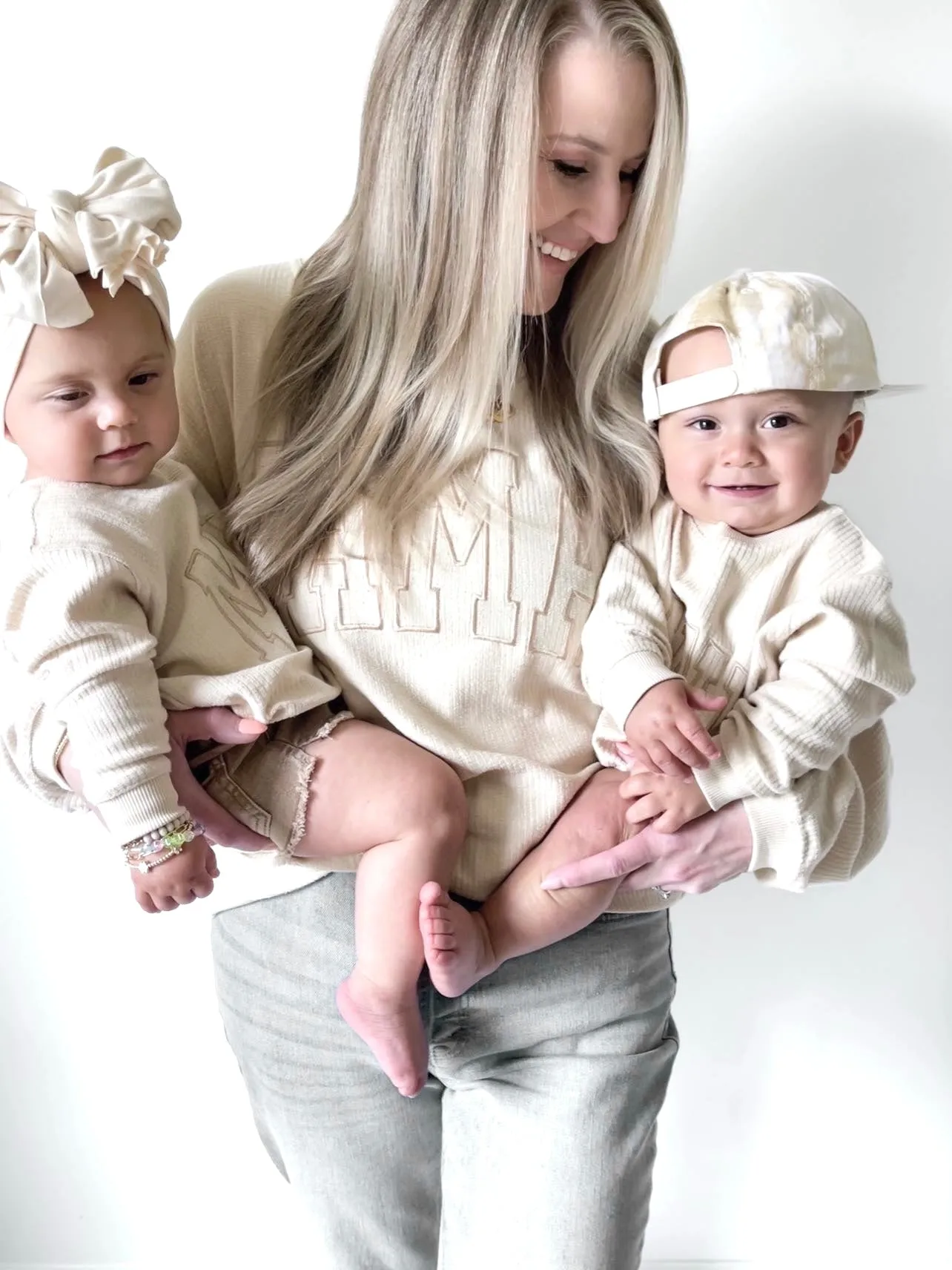 MINI Embroidered Corded Crew