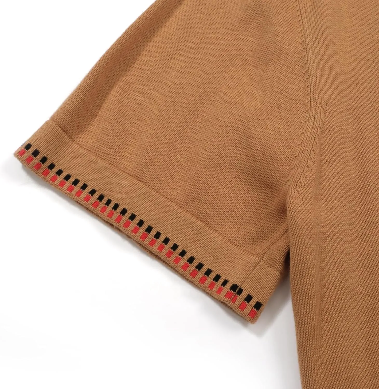 OXKNIT Mens Knitted Retro Polo, 1960s Mod Style Vintage Polo Shirt with Collar & Bottom