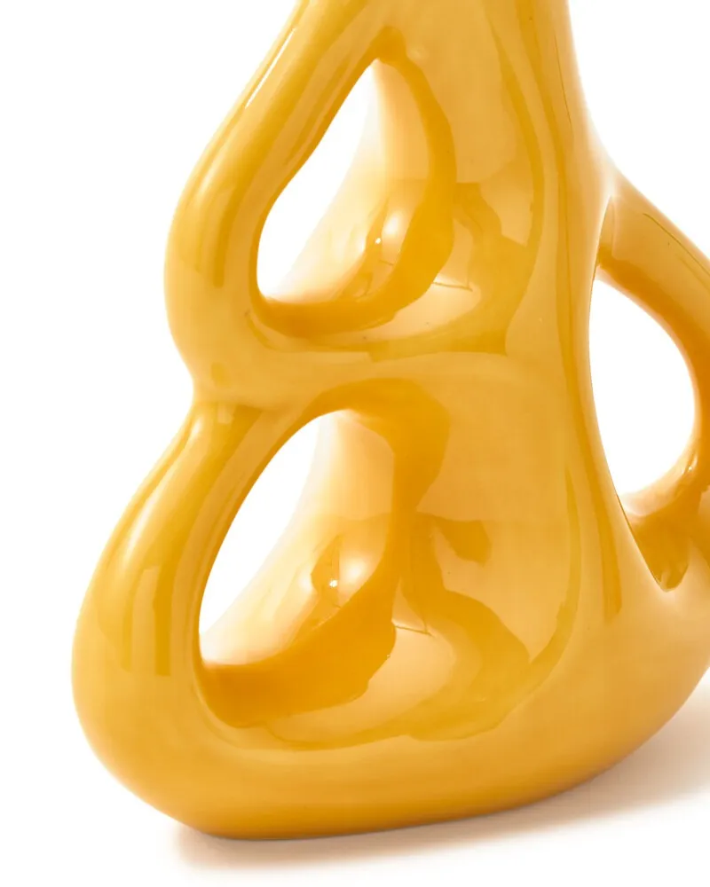 Pols Potten Three Ears Vase in Yellow Ceramic – Medium
