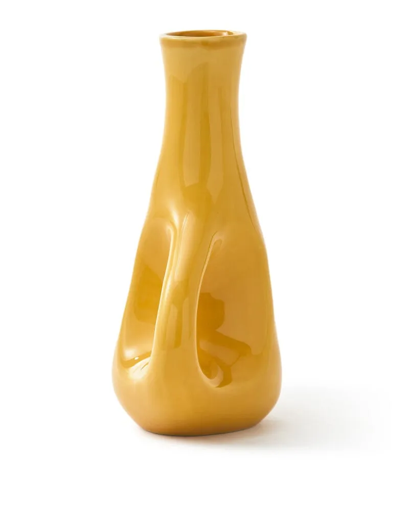 Pols Potten Three Ears Vase in Yellow Ceramic – Medium