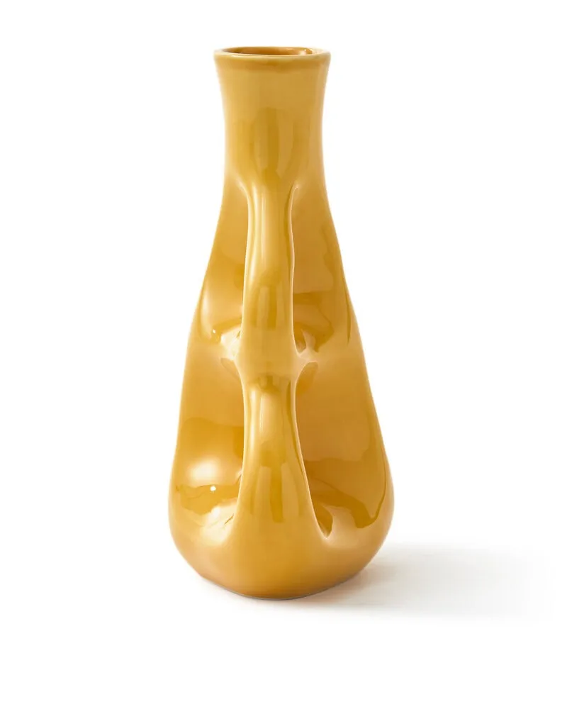 Pols Potten Three Ears Vase in Yellow Ceramic – Medium