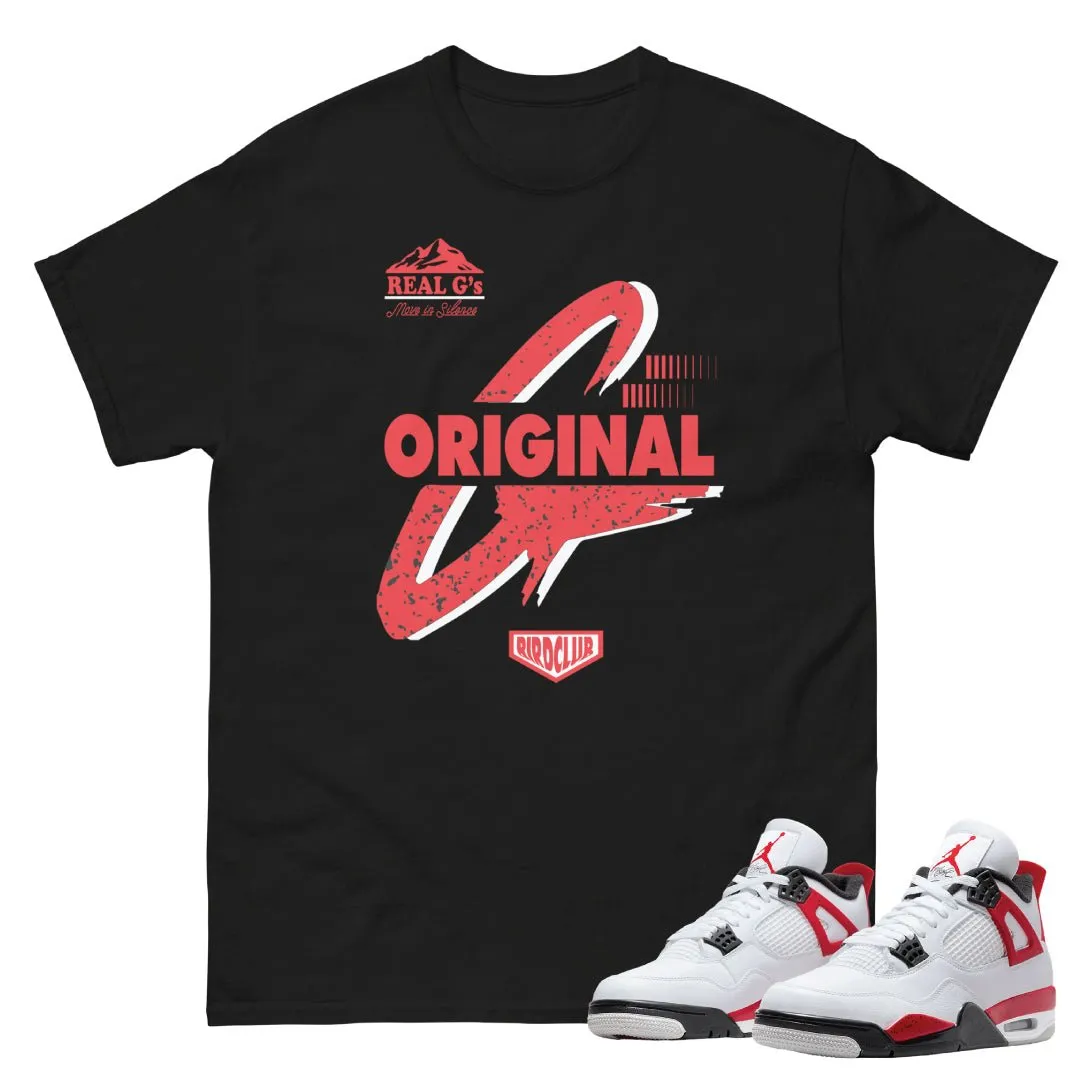 Retro 4 "Red Cement" Real G Shirt