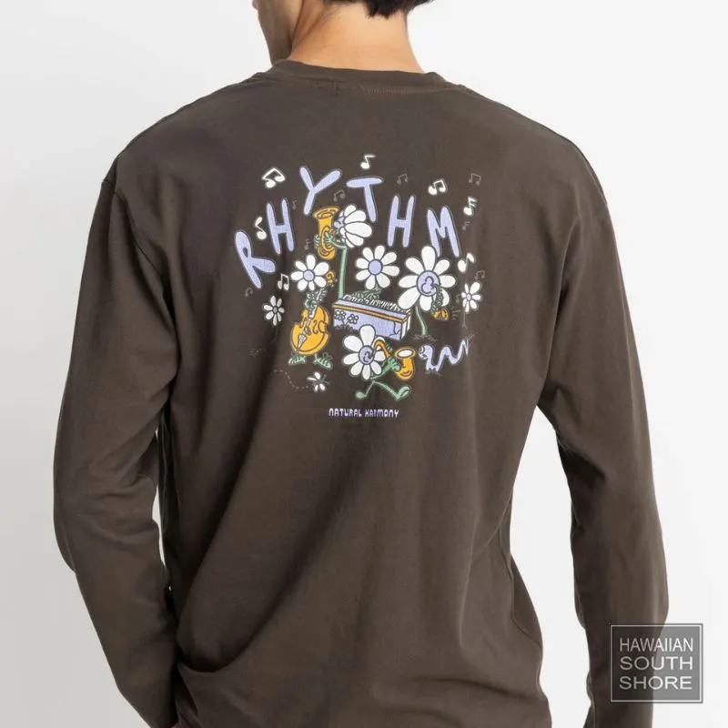 RHYTHM T-Shirt Long Sleeves Natural Harmony Vintage Black (Medium) Vintage Black