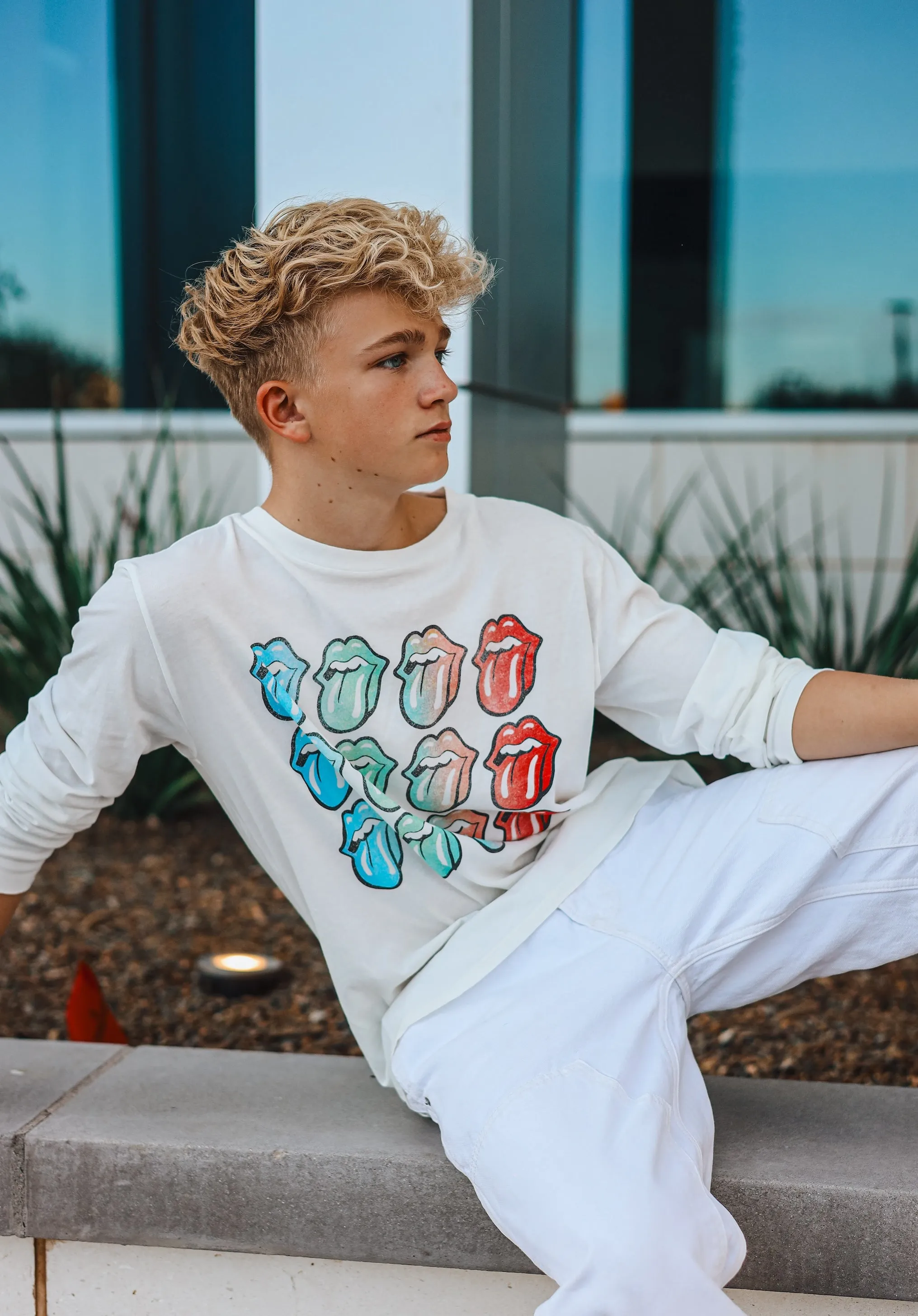 Rolling Stones Rainbow Tongues Long Sleeve