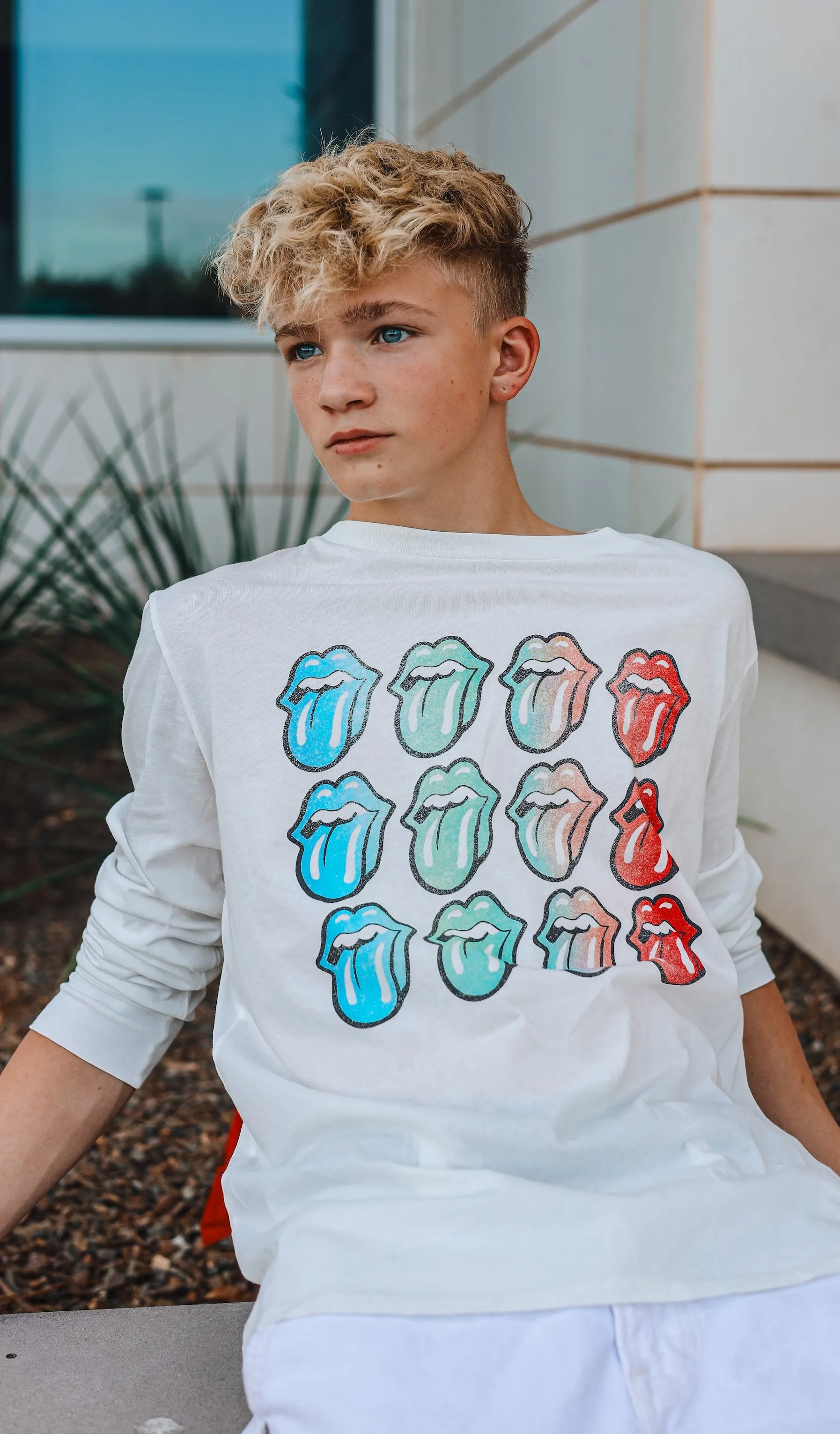 Rolling Stones Rainbow Tongues Long Sleeve