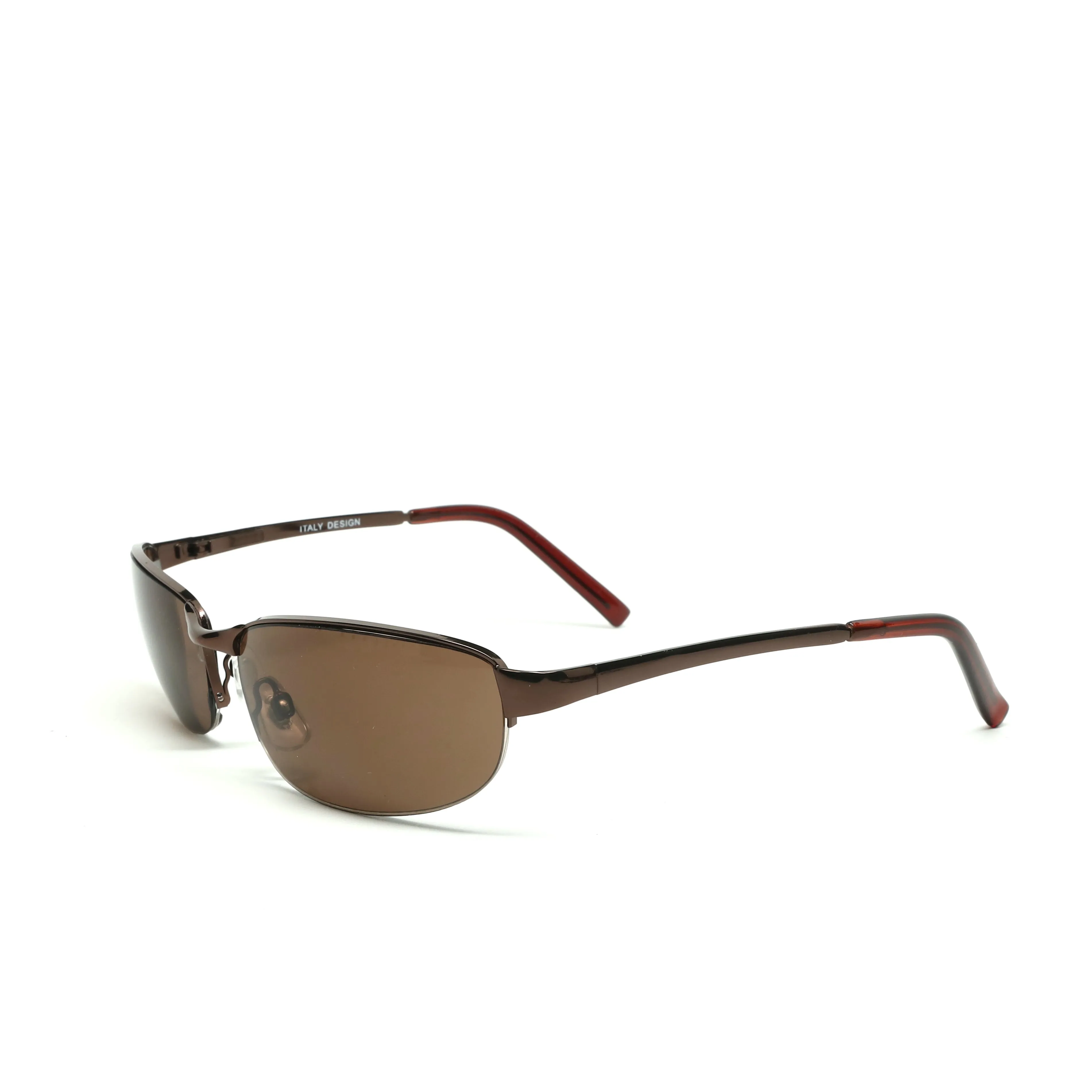 //Style 252// Vintage 90s Standard Wrap Wire Frame Sunglasses - Bronze