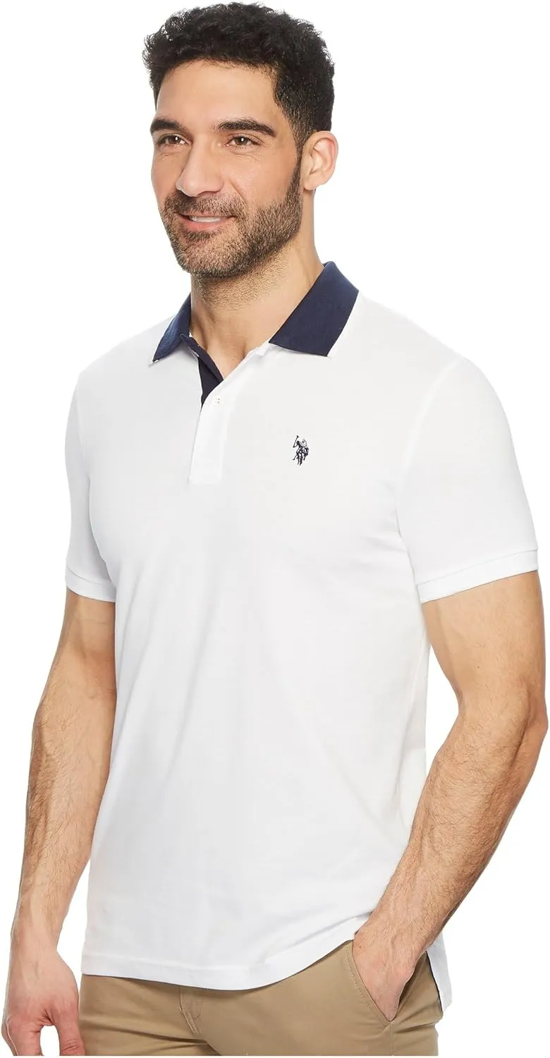 U.S. Polo Assn. Men's Short Sleeve Slim Fit Solid Pique Polo Shirt