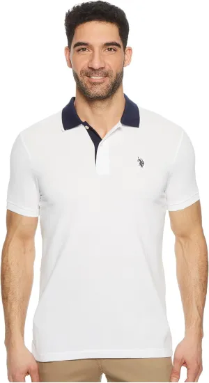 U.S. Polo Assn. Men's Short Sleeve Slim Fit Solid Pique Polo Shirt