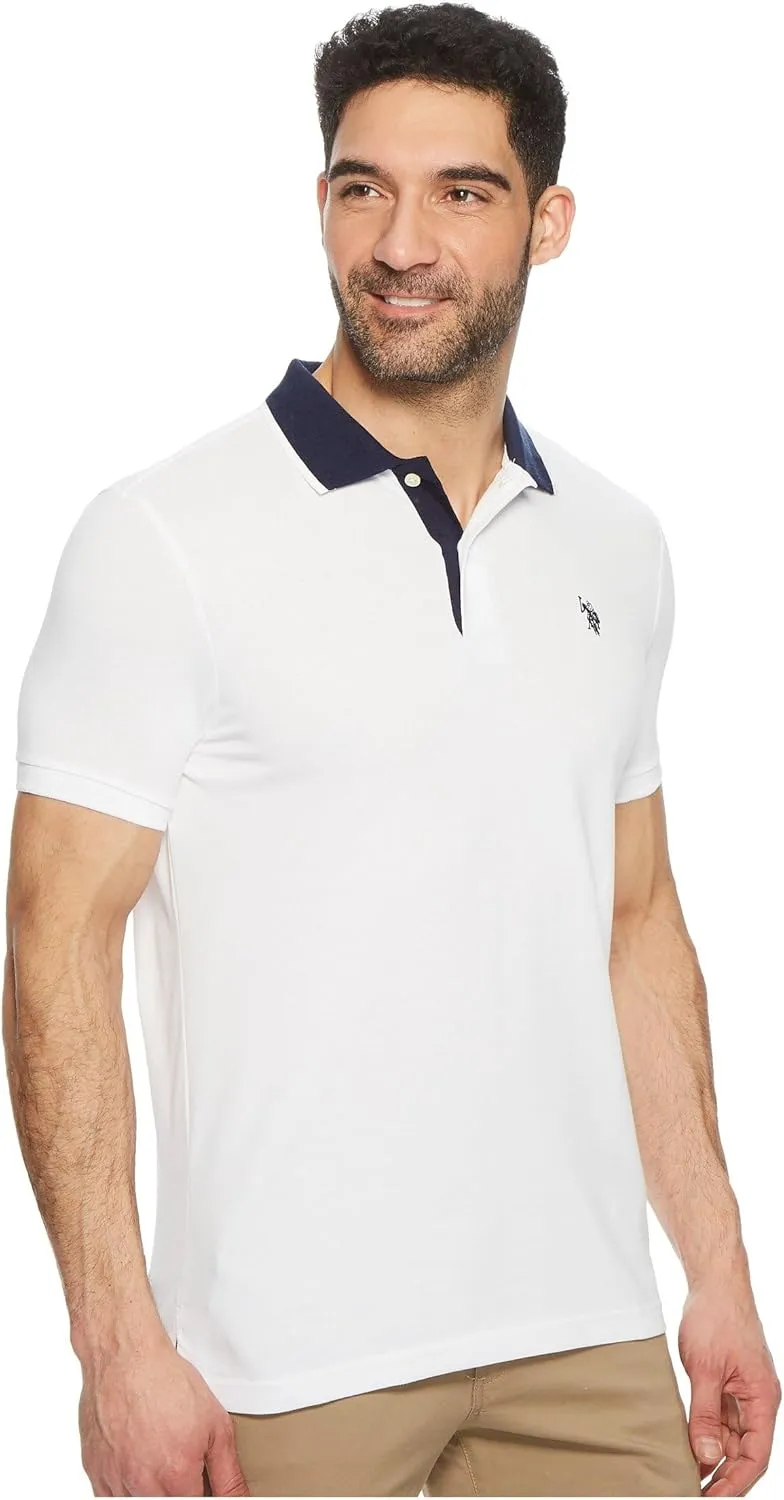 U.S. Polo Assn. Men's Short Sleeve Slim Fit Solid Pique Polo Shirt