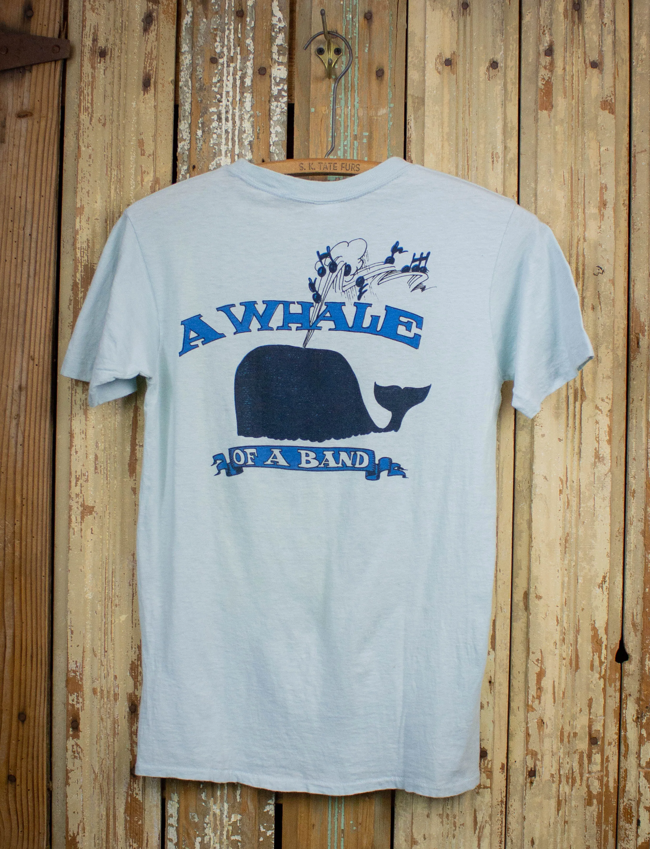 Vintage Commander Cody Band Whale of a Band Concert T Shirt 70s Light Blue Small