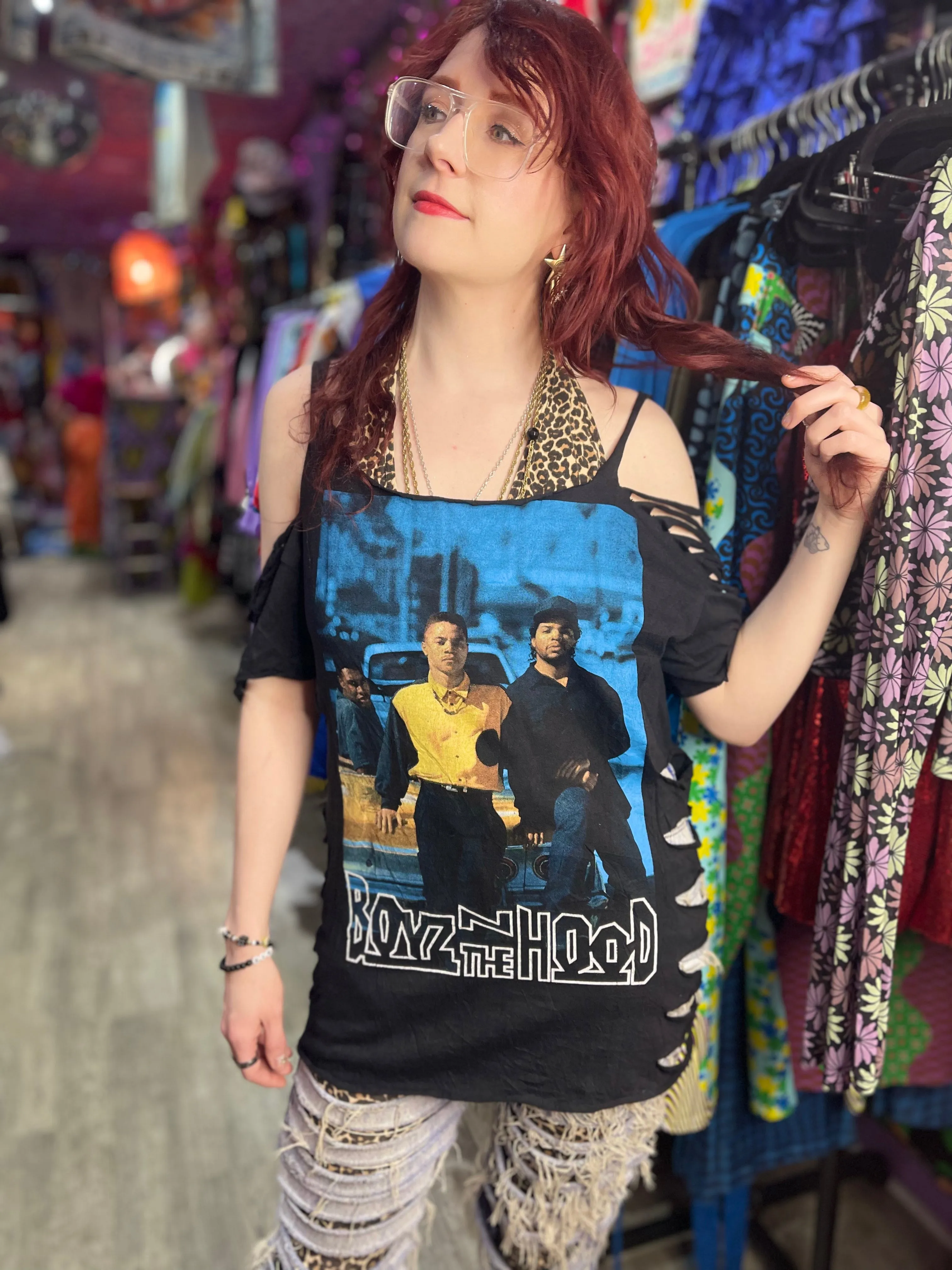Vintage Y2k Boyz N The Hood Shredded Tshirt