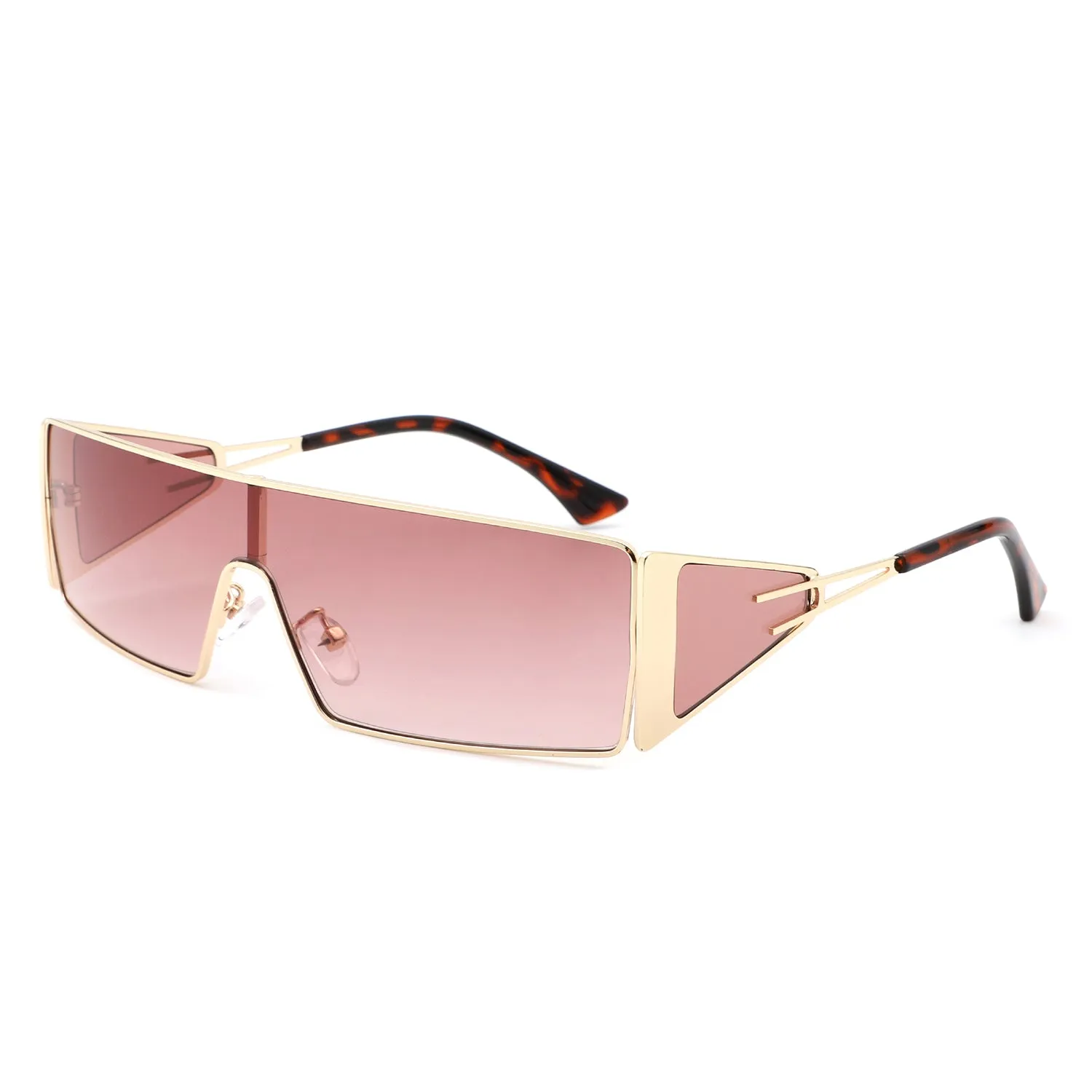 Vortex - Square Wrap-Around Retro Rectangle Fashion Sunglasses